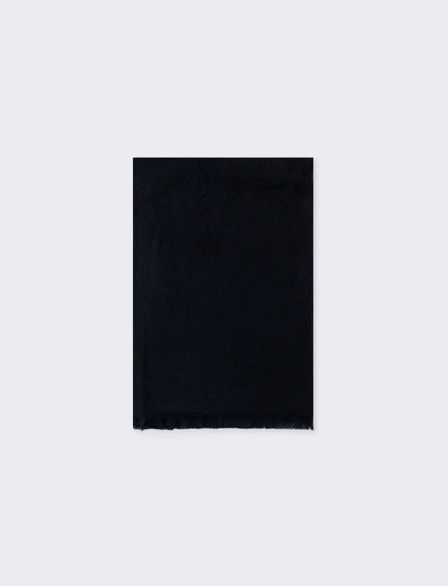 Sciarpa uomo spigata e sfrangiata - Nero - Image 2