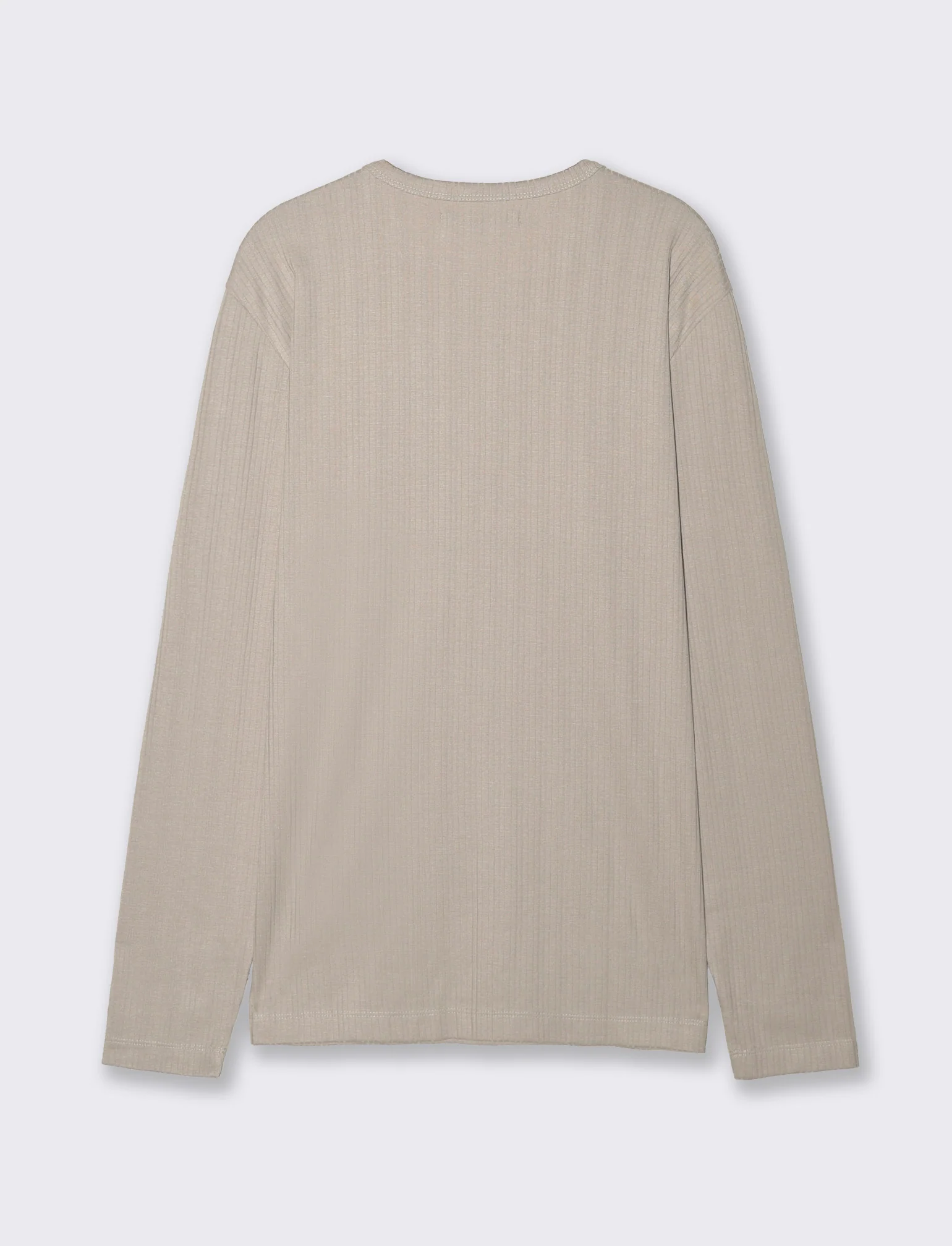 Serafino a Coste con Effetto Maglia - Sabbia - Image 2