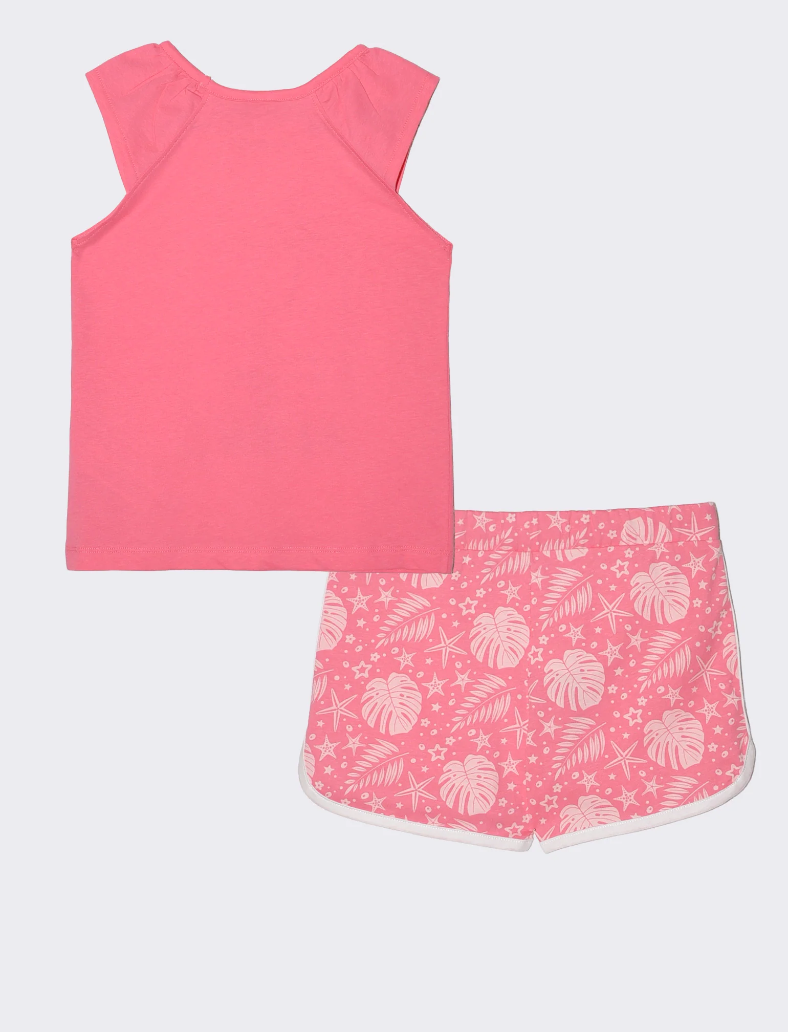 Set 2 pack canotta e shorts estivi bambina - Rosa - Image 2