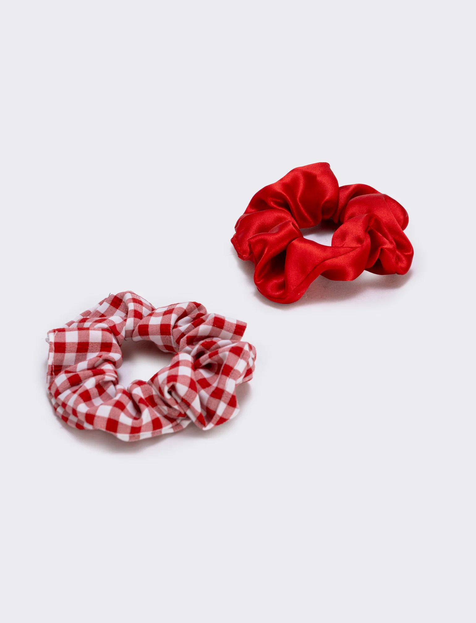 Set 3 pezzi  scrunchie piu pinza capelli bambina - Rosso-bianco - Image 2