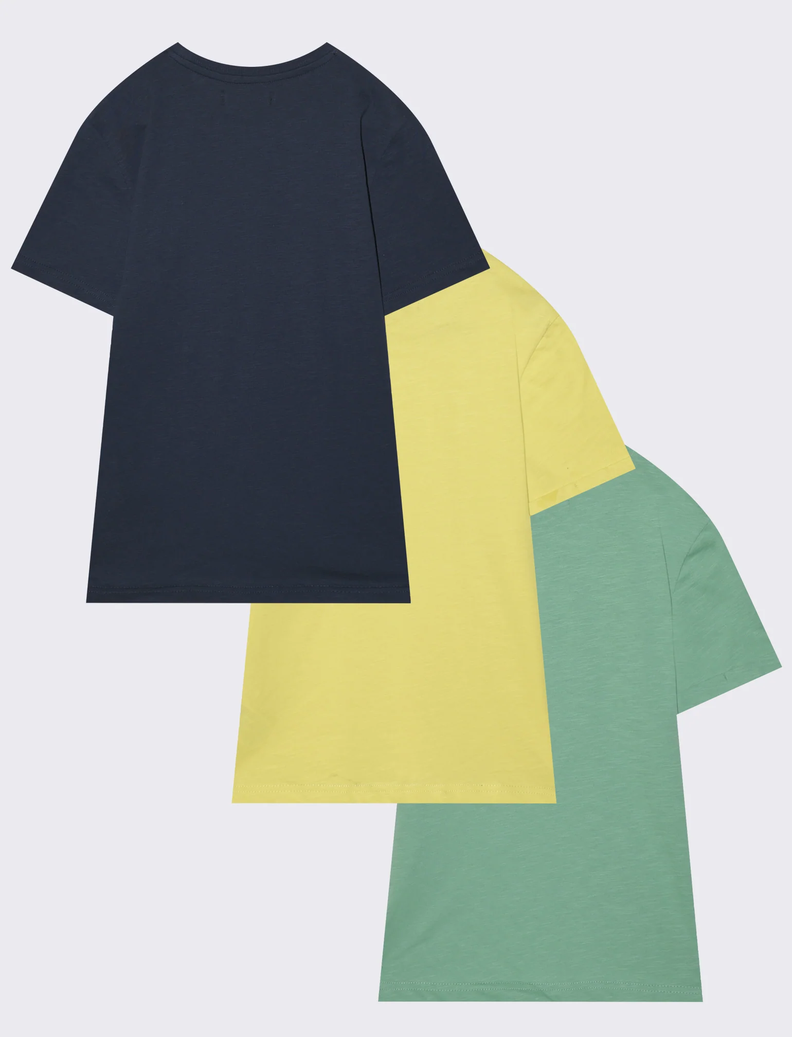 Set di T-shirt in cotone fiammato 3pz - Blu - Image 2