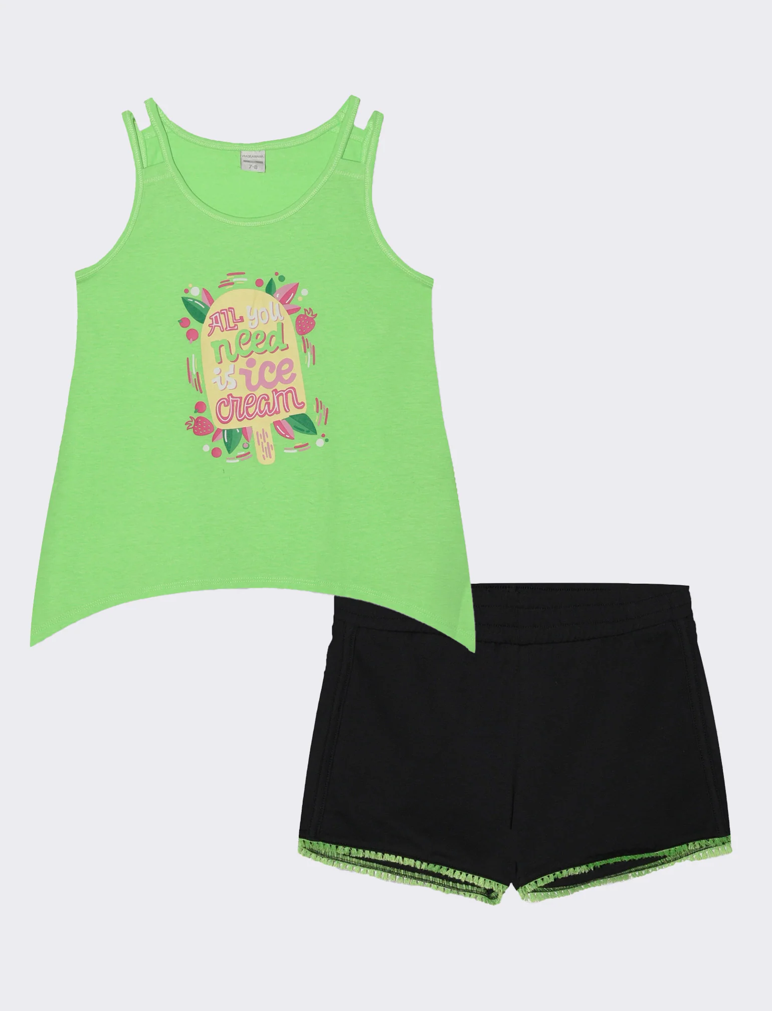 Set due pezzi bambina - Verde - Image 3