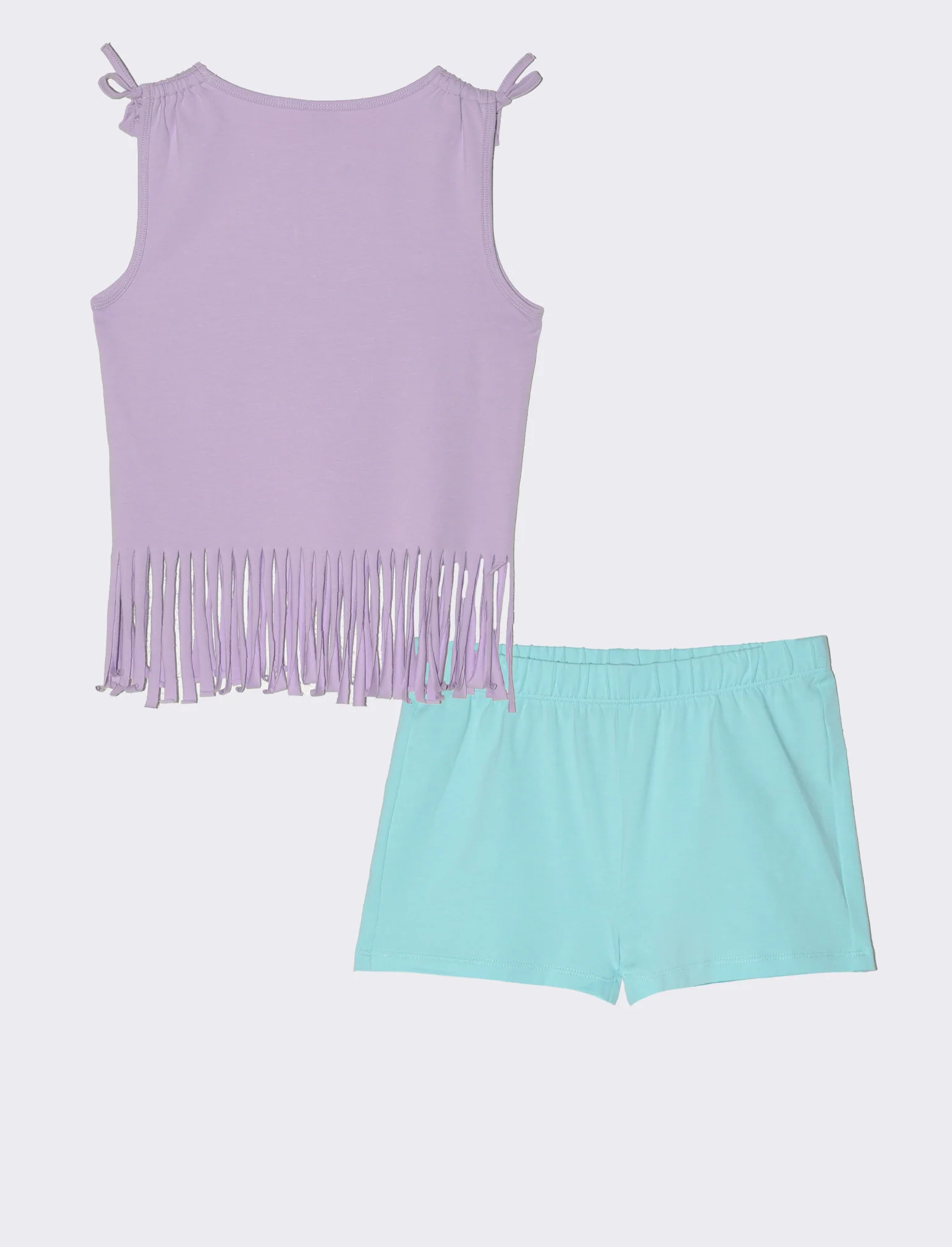 Set due pezzi composto da short e top da bambina - Lilla - Image 4