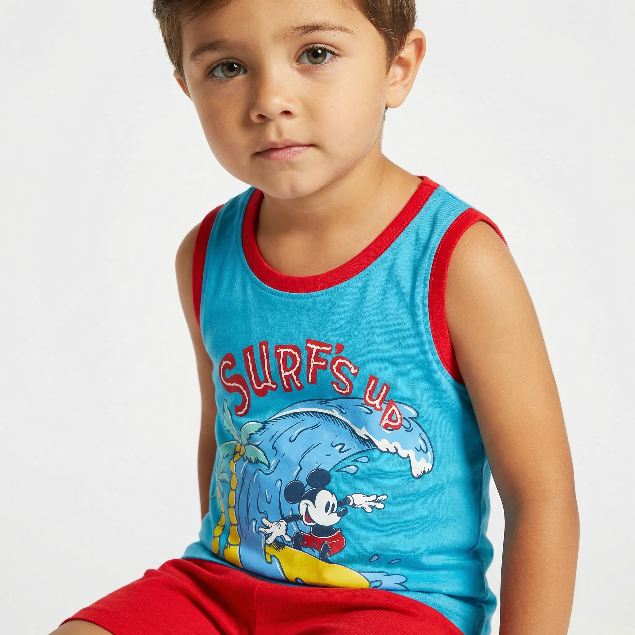 Set due pezzi giromanica Mickey Mouse - Rosso