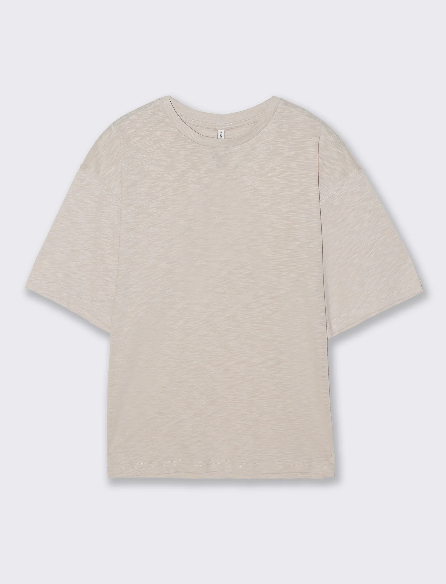 Shirt Girocollo Manica Corto Comoda - Beige grano