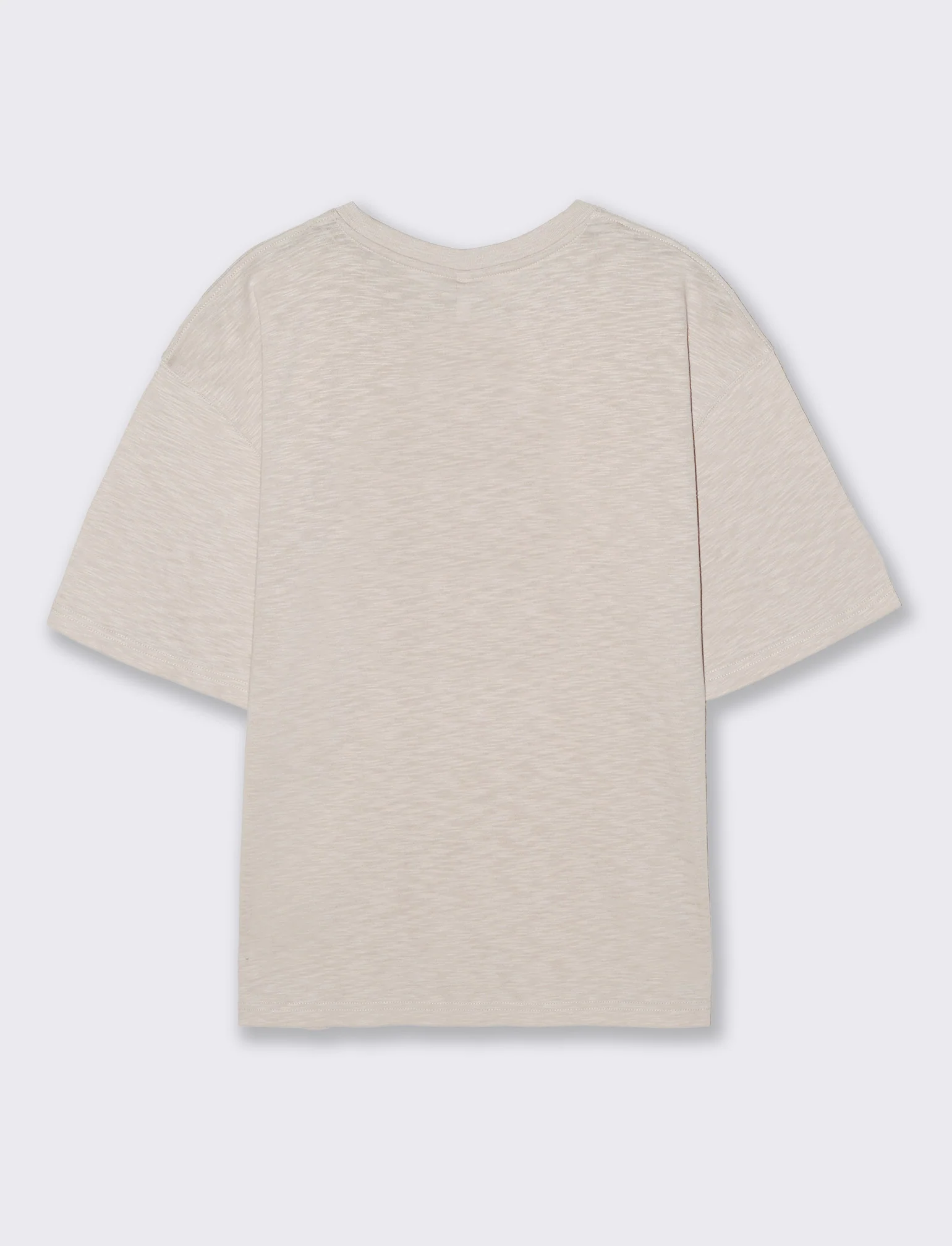 Shirt Girocollo Manica Corto Comoda - Beige grano - Image 2
