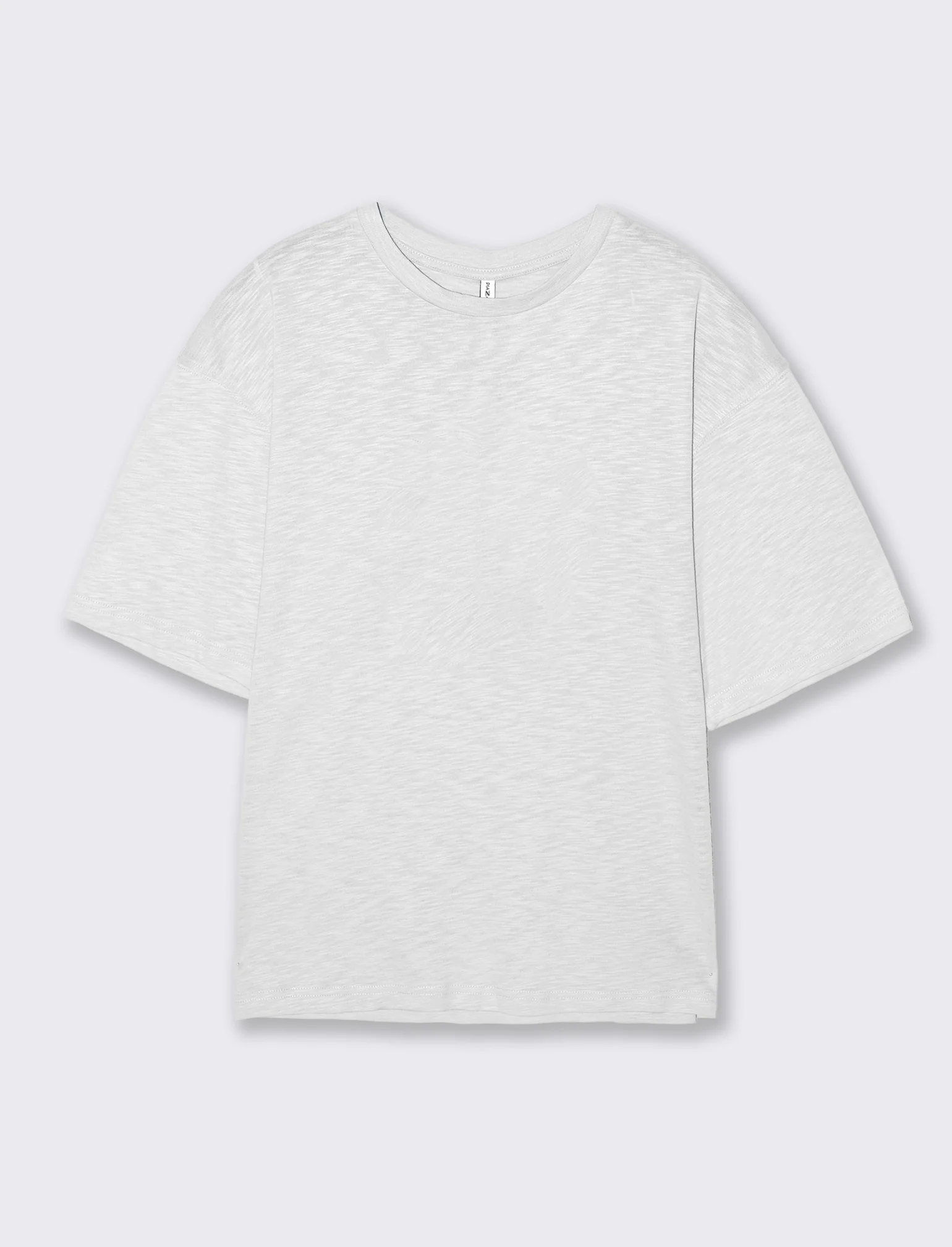 Shirt Girocollo Manica Corto Comoda - Bianco latte