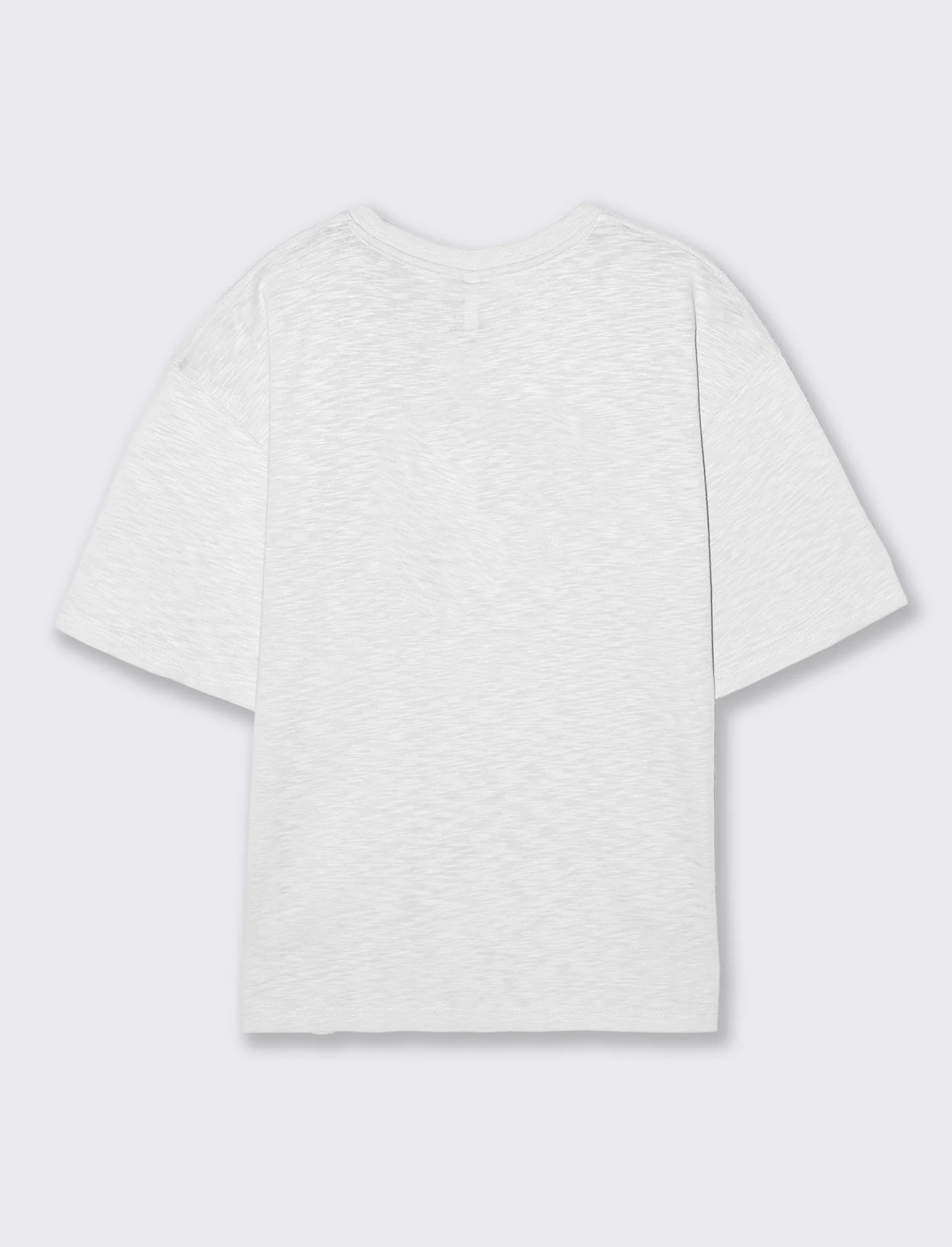 Shirt Girocollo Manica Corto Comoda - Bianco latte - Image 2