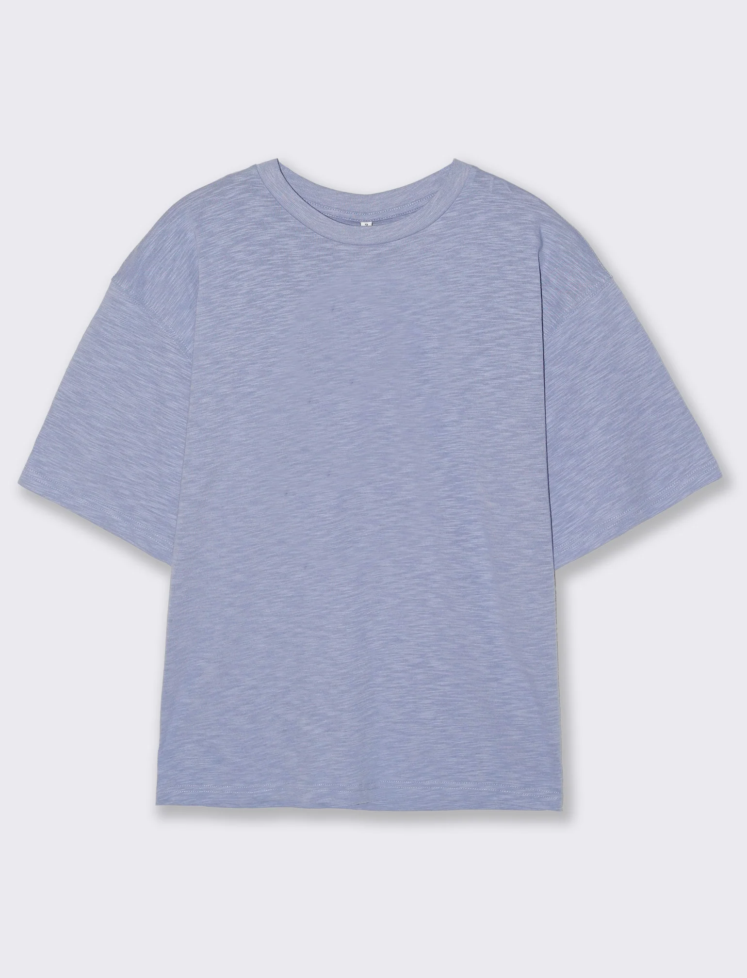 Shirt Girocollo Manica Corto Comoda - Denim