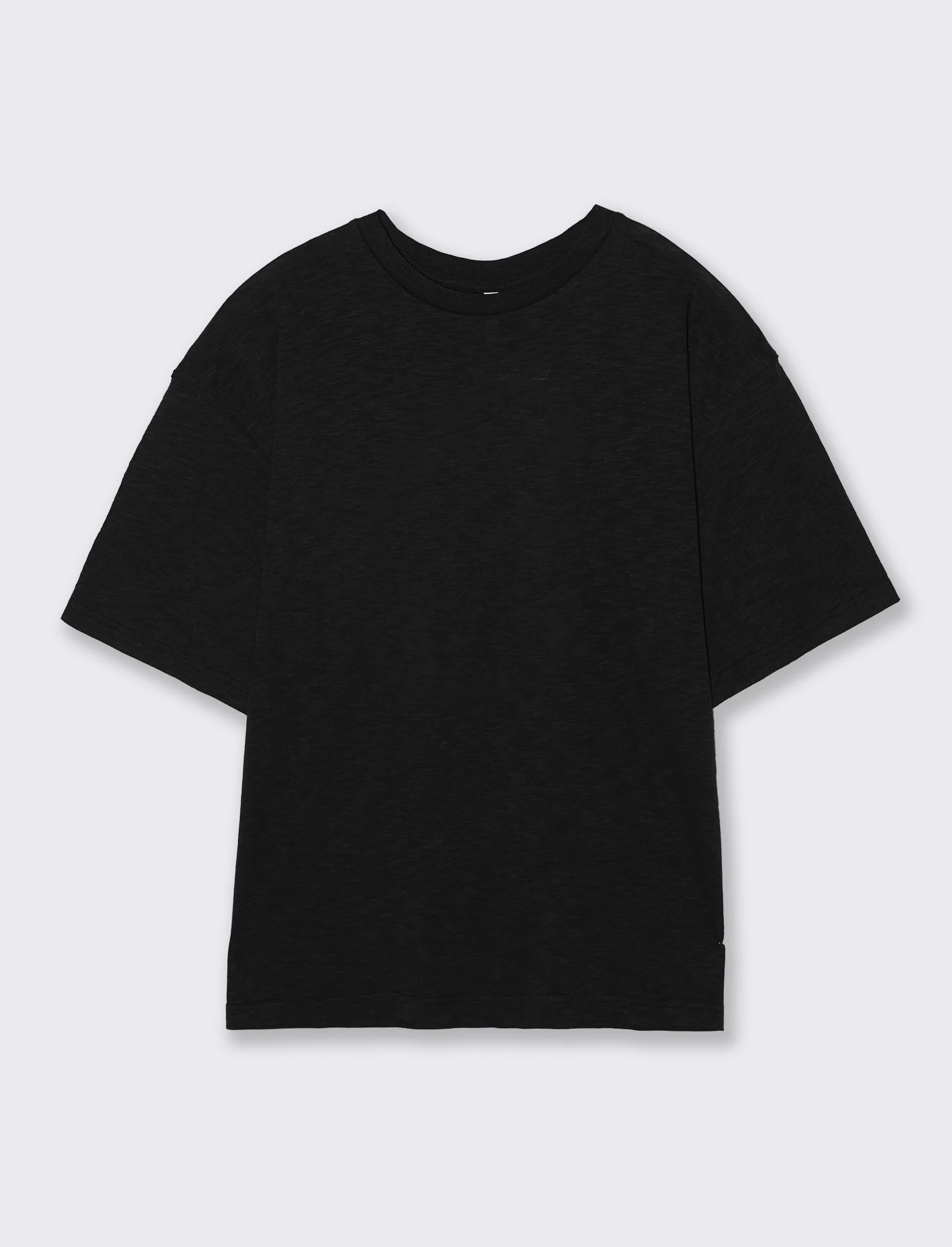 Shirt Girocollo Manica Corto Comoda - Nero