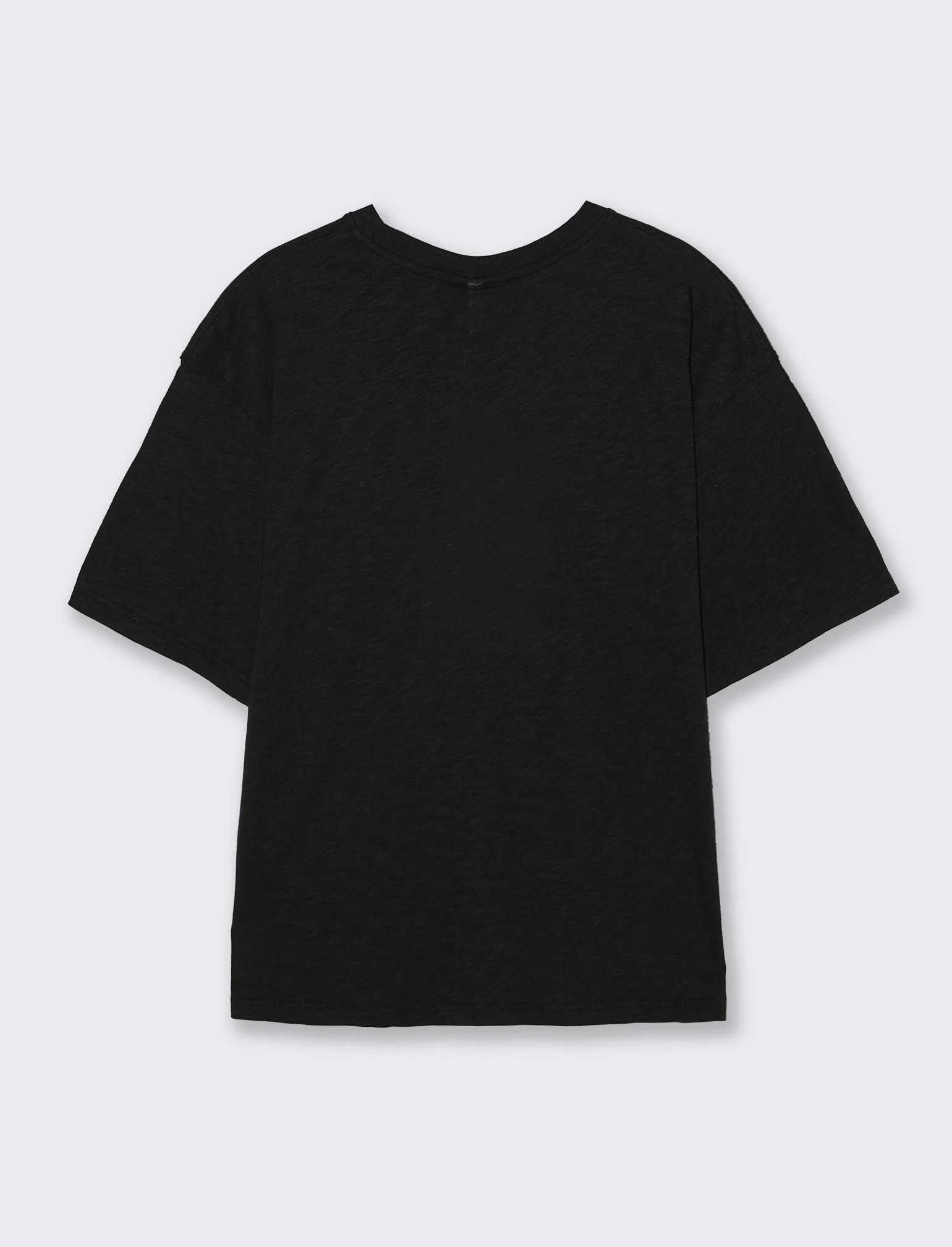 Shirt Girocollo Manica Corto Comoda - Nero - Image 2