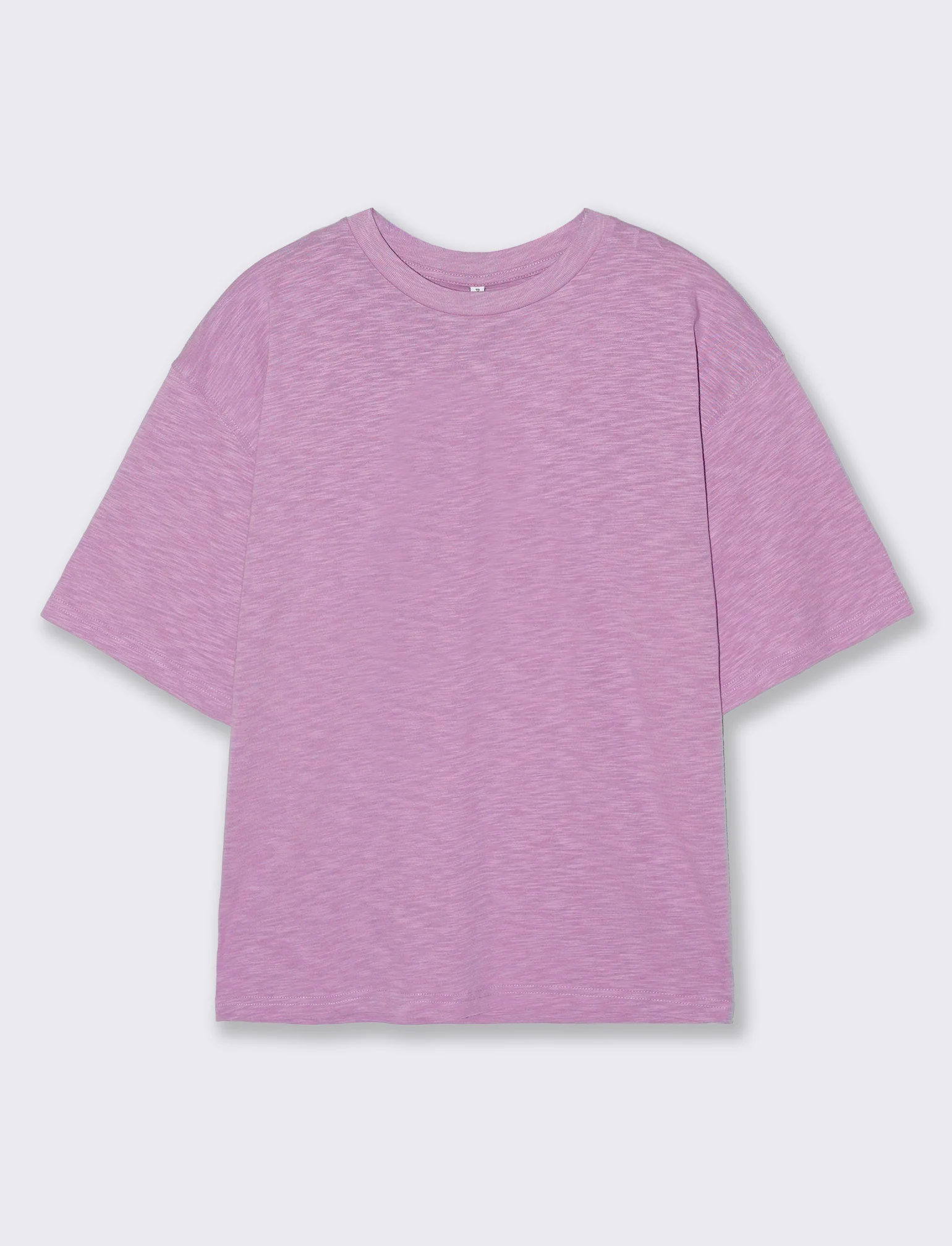 Shirt Girocollo Manica Corto Comoda - Viola glicine