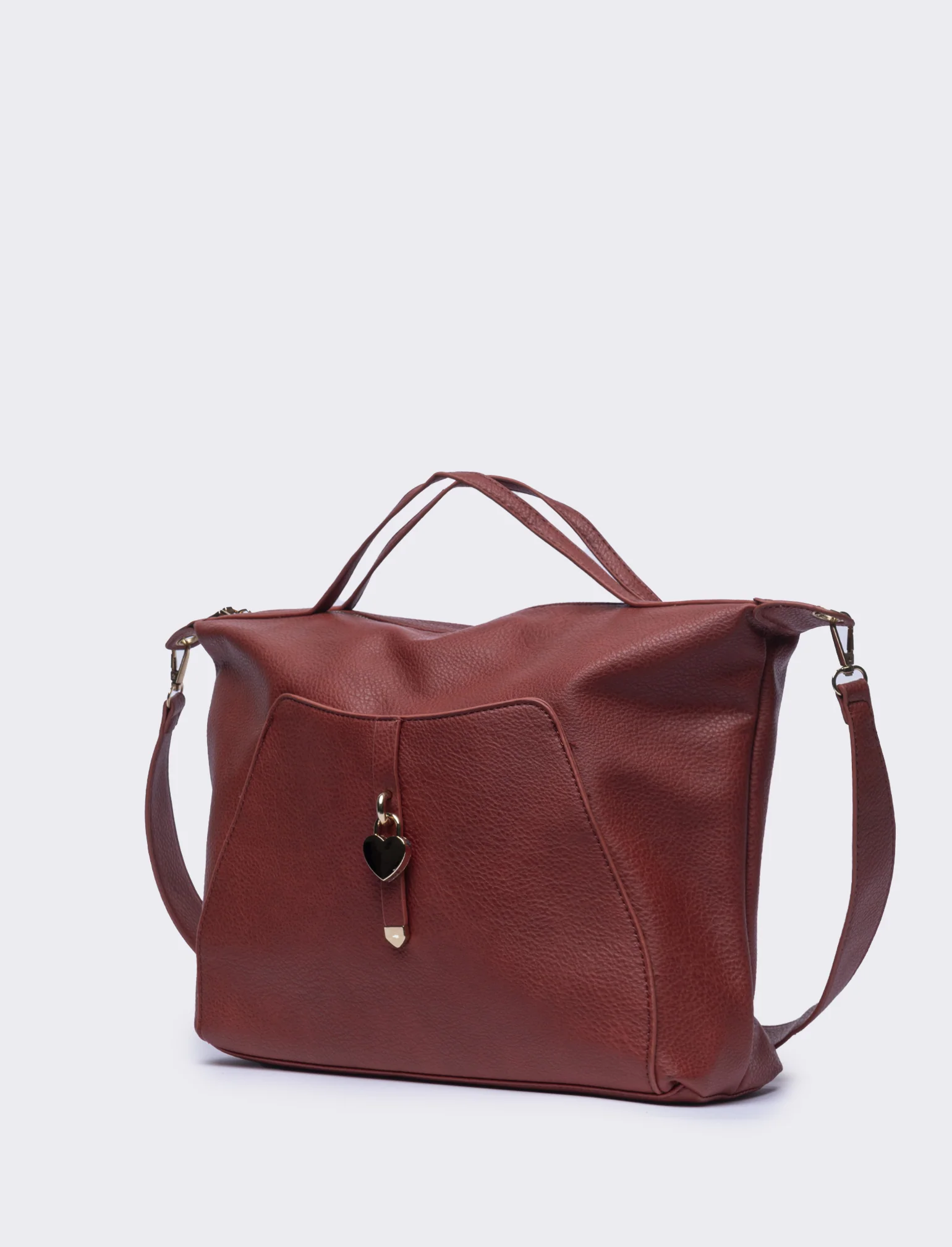 Shopper donna con catenaccio a cuore - Arancio - Image 2