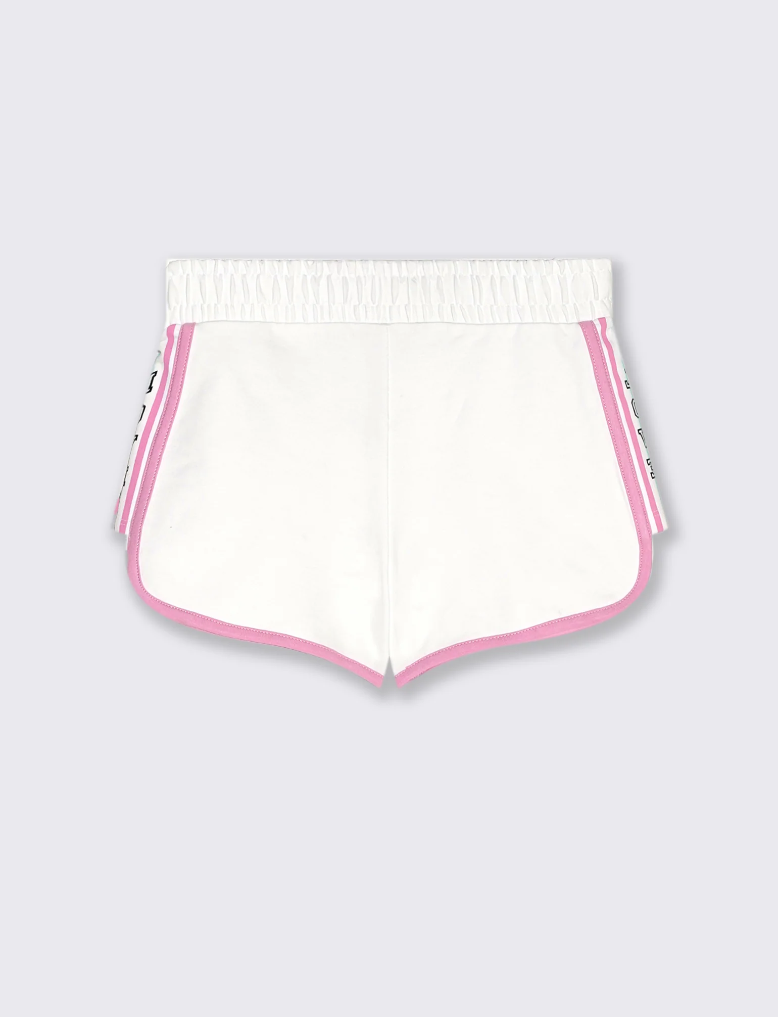 Short con bordini a contrasto da bambina - Bianco - Image 3