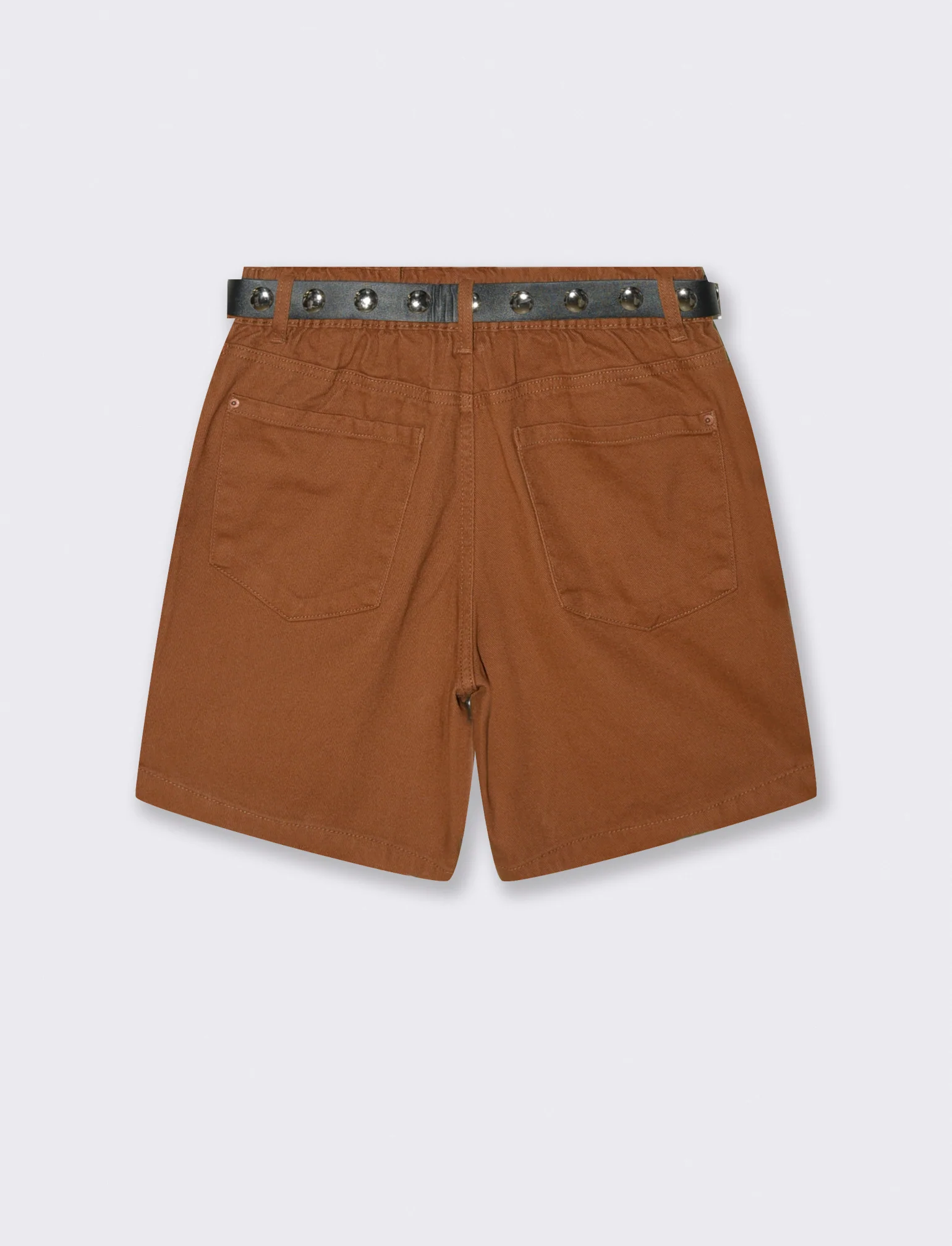 SHORT CON CINTURA - Cognac - Image 2