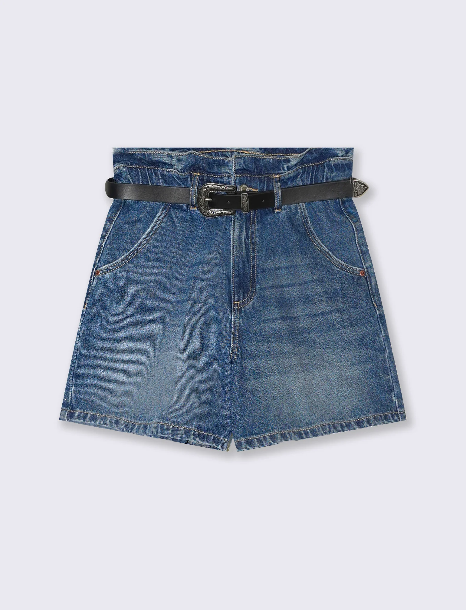 Short con cintura da donna - Denim