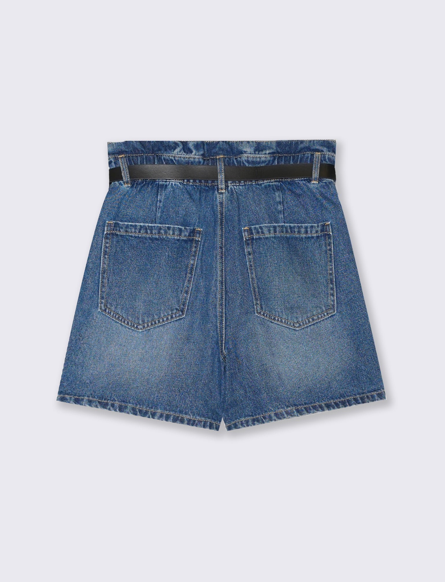 Short con cintura da donna - Denim - Image 2