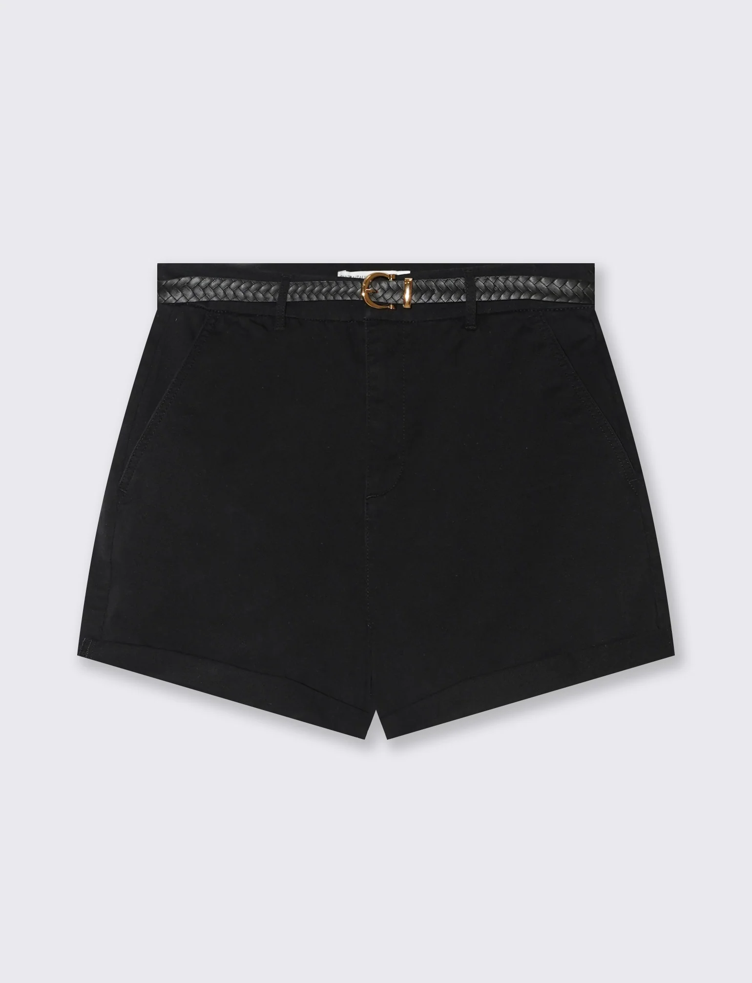 Short con cintura da donna - Nero