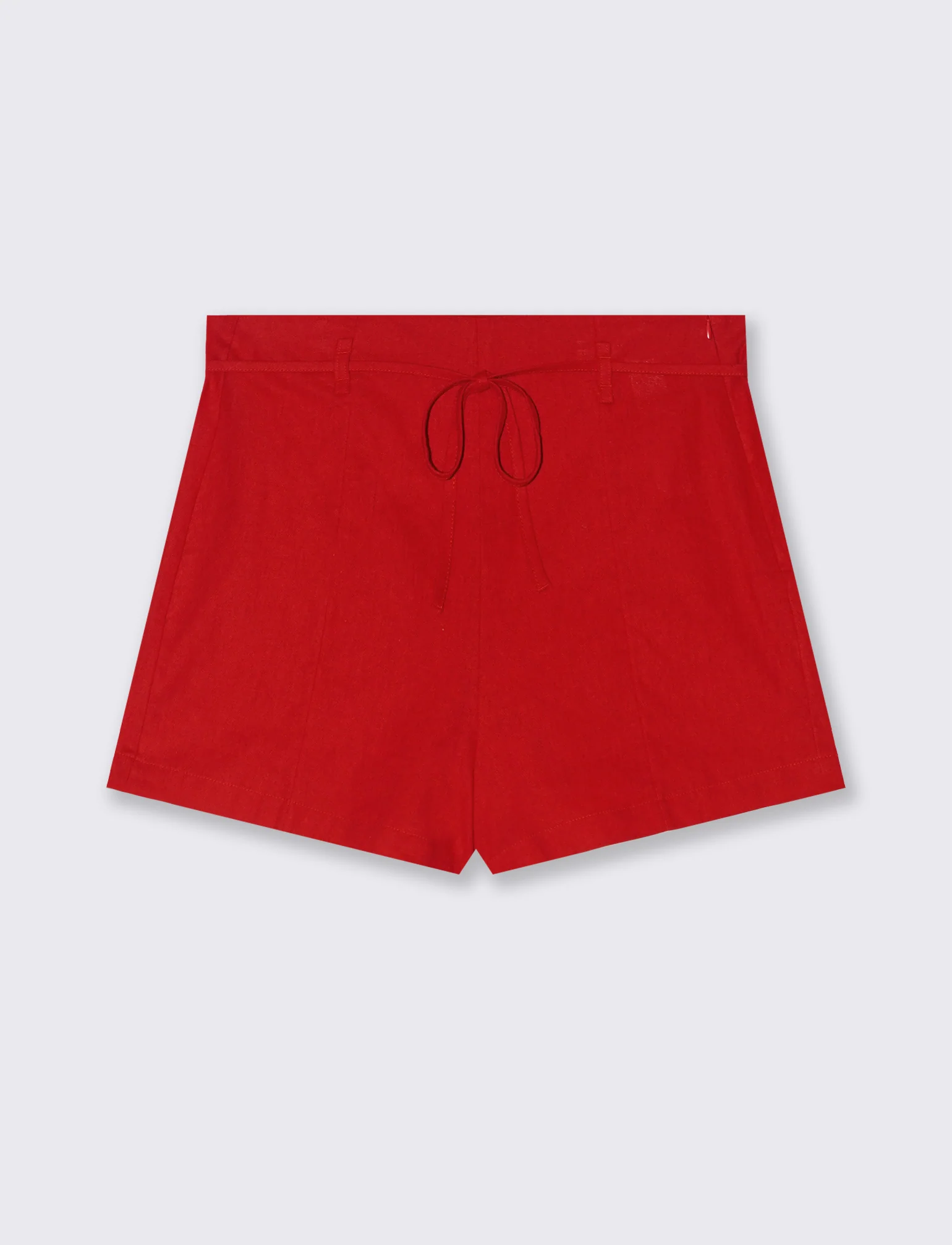Short con cintura da donna - Rosso scarlatto - Image 4