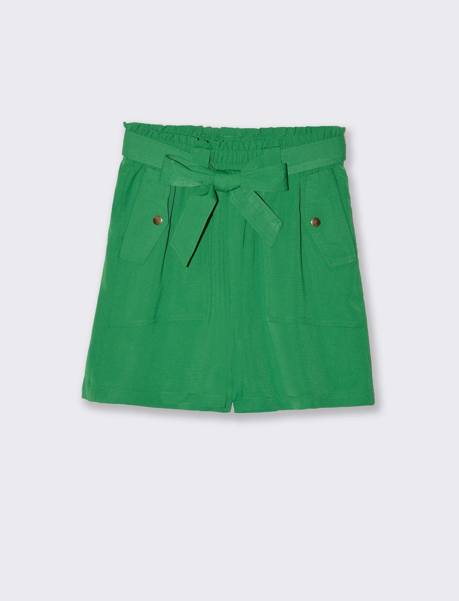 Short con cintura da donna - Verde prato