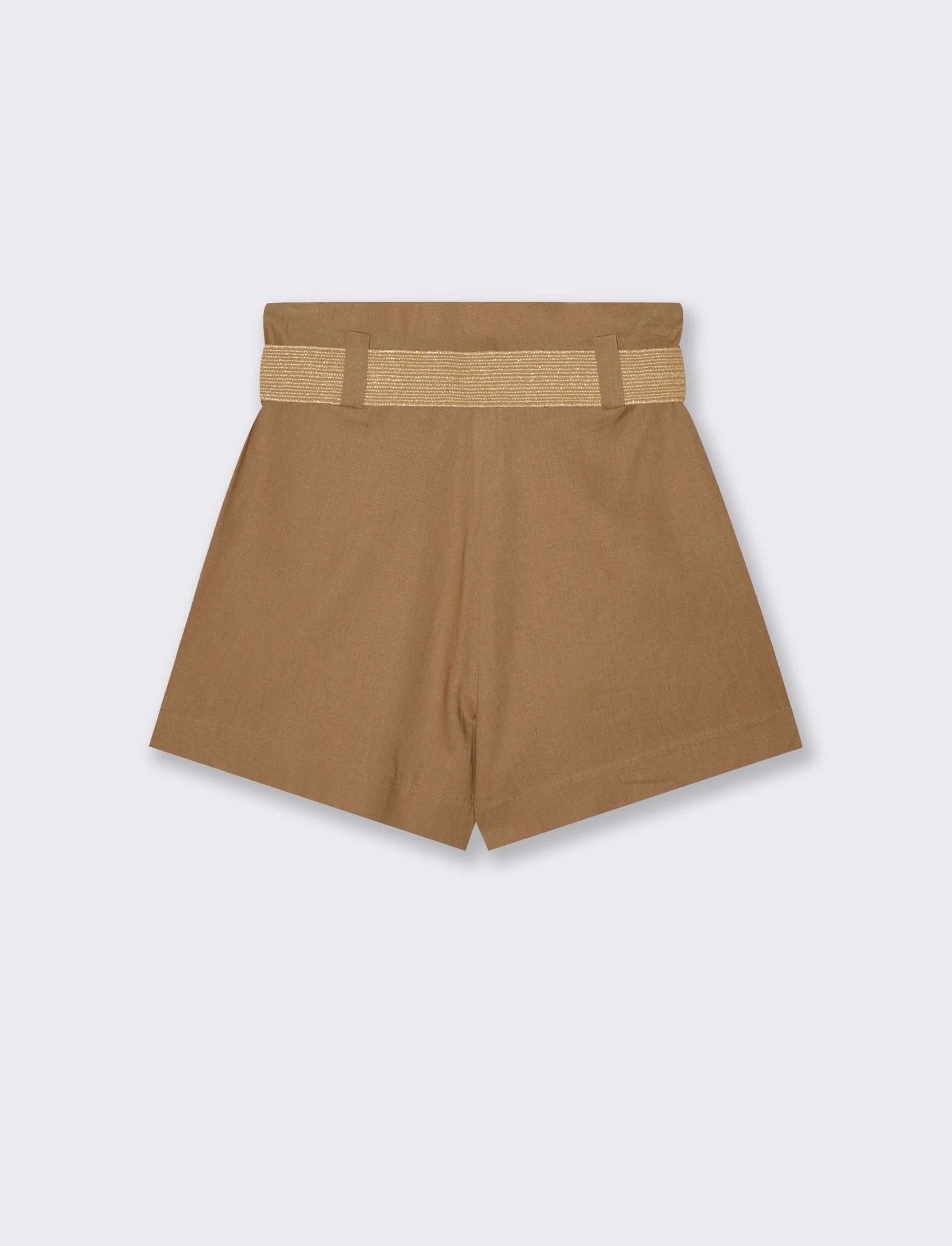 Short con cintura in vita - Cammello - Image 2