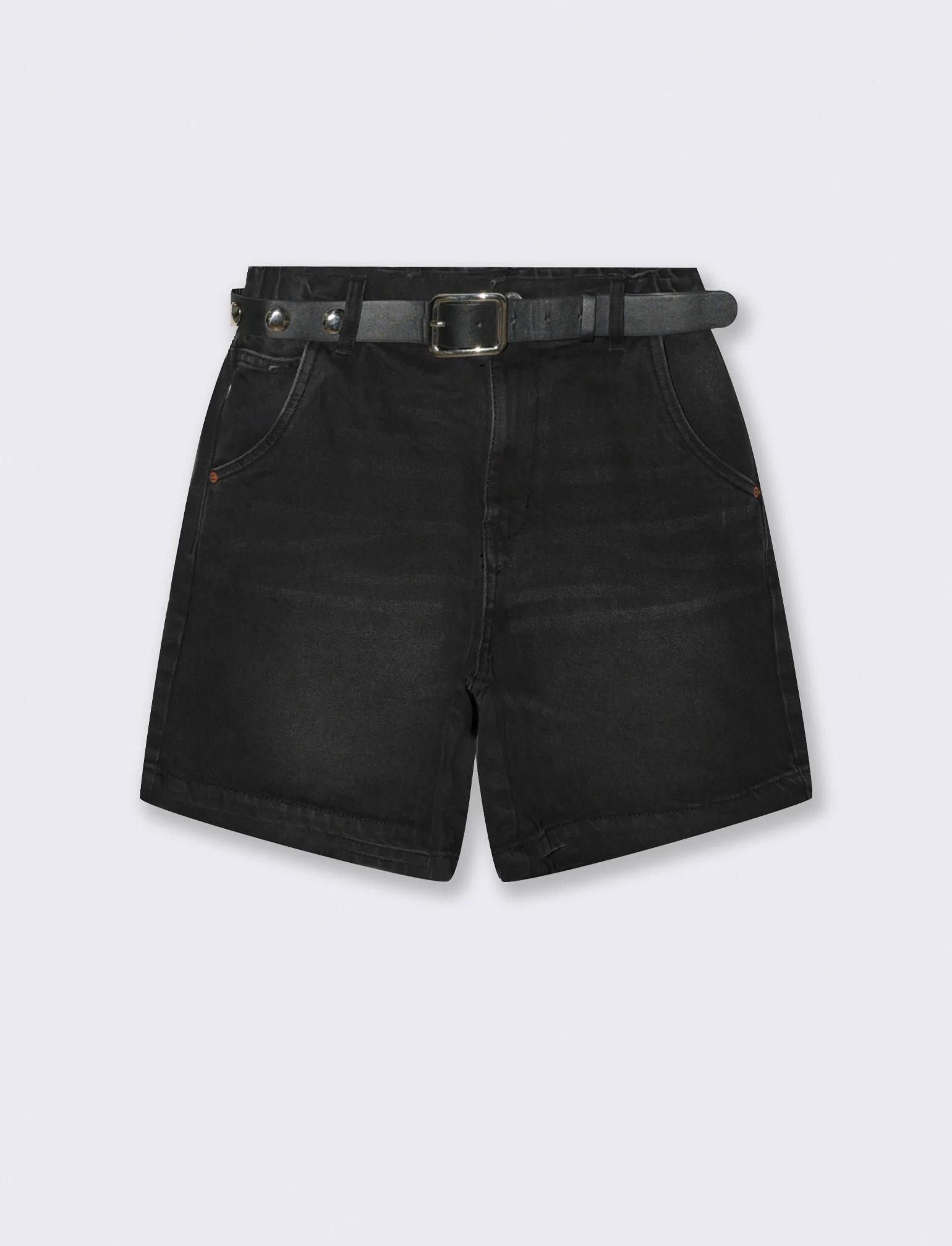 SHORT CON CINTURA - Nero