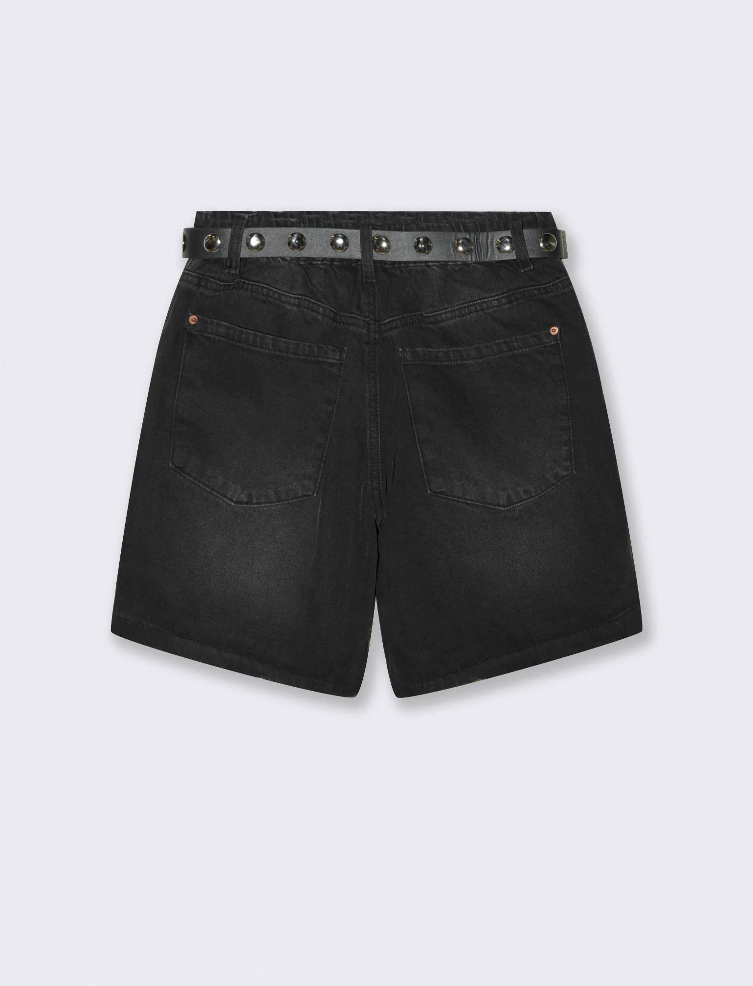 SHORT CON CINTURA - Nero - Image 2