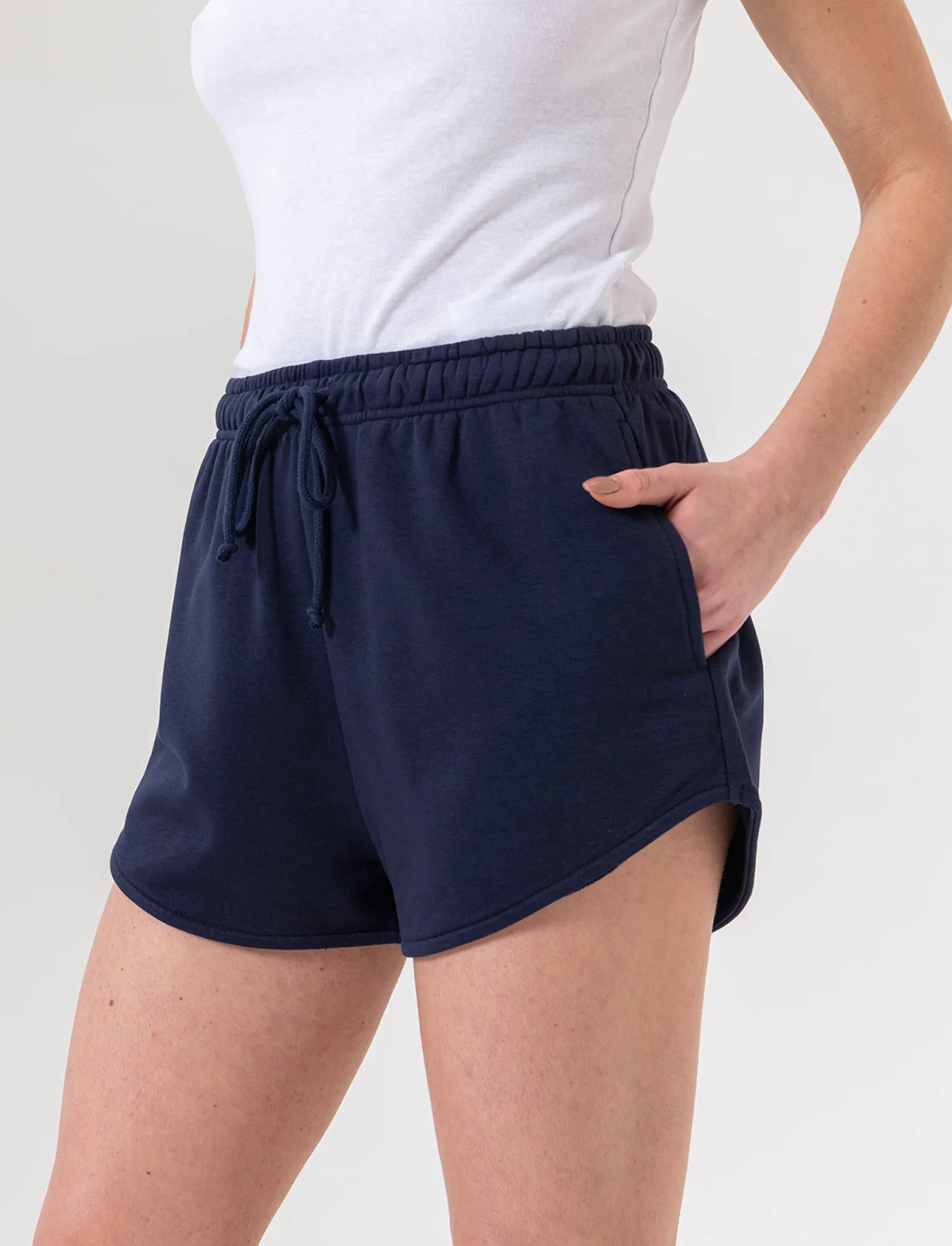 Short con coulisse da donna - Blu - Image 3