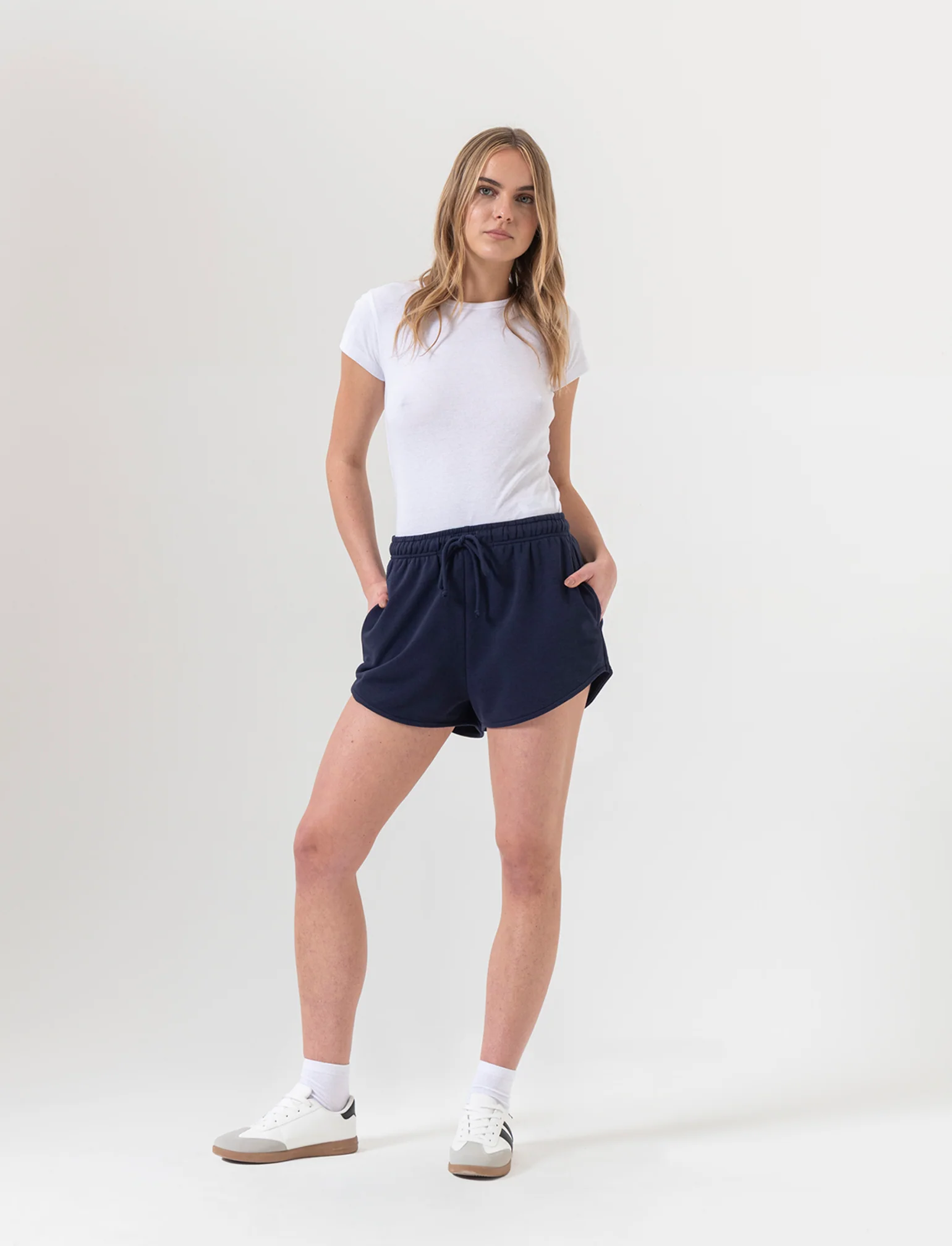 Short con coulisse da donna - Blu - Image 4