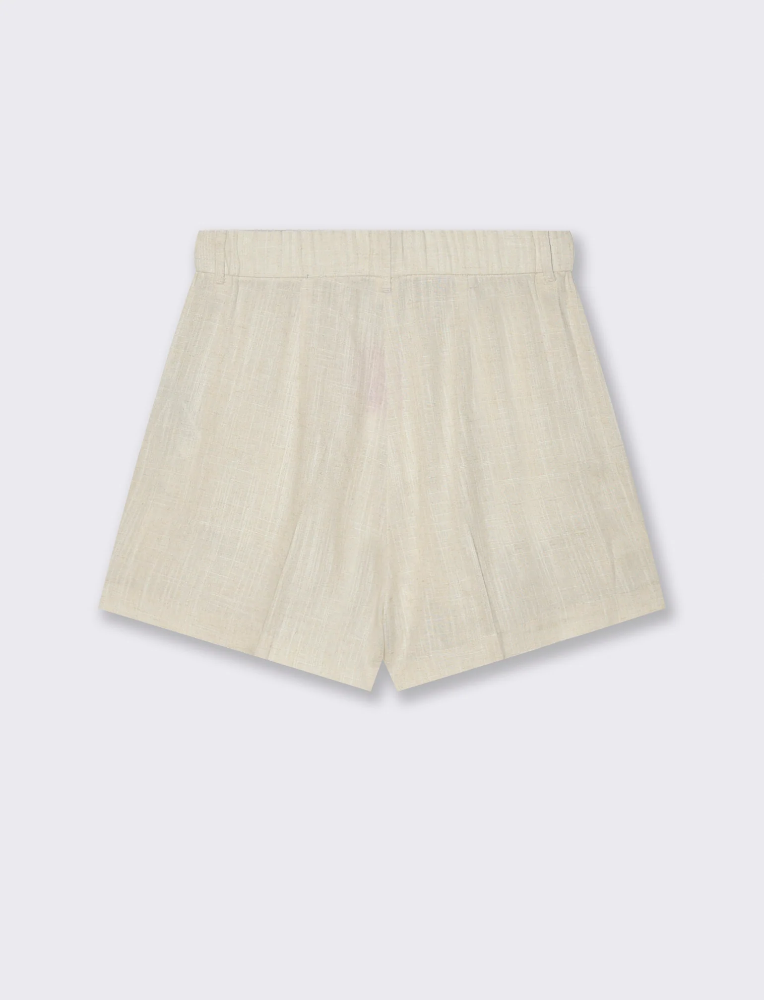 Short con elastico in vita da donna - Beige corda - Image 2