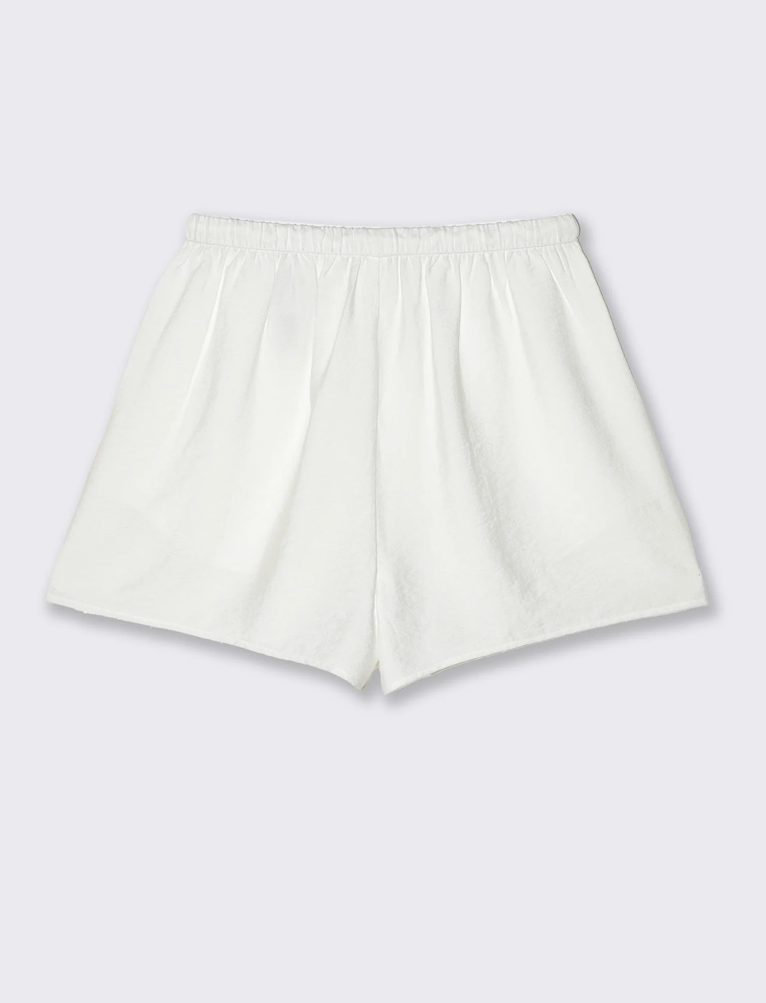 Short con elastico in vita da donna - Bianco - Image 5