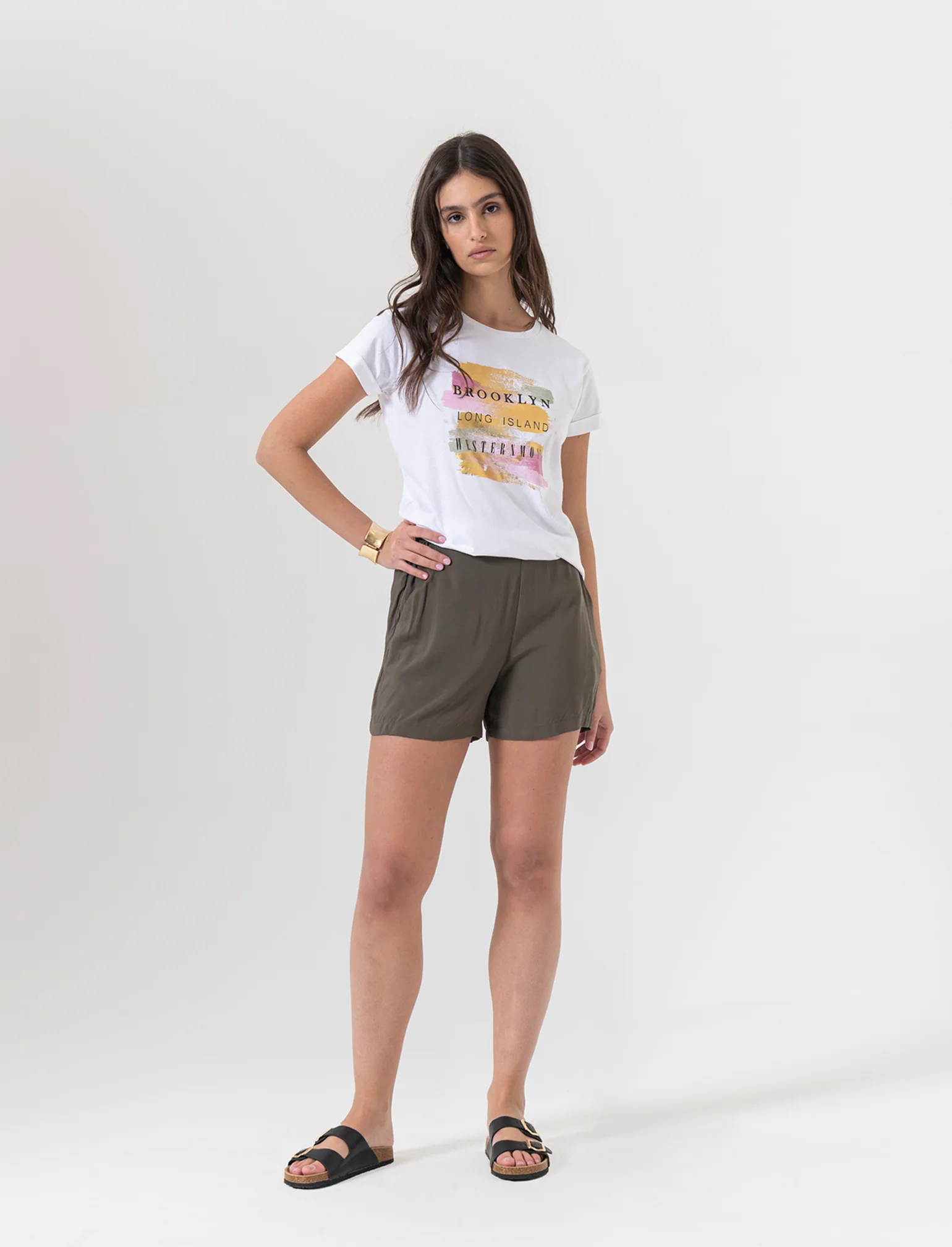 Short con elastico in vita da donna - Ve.milit. - Image 3