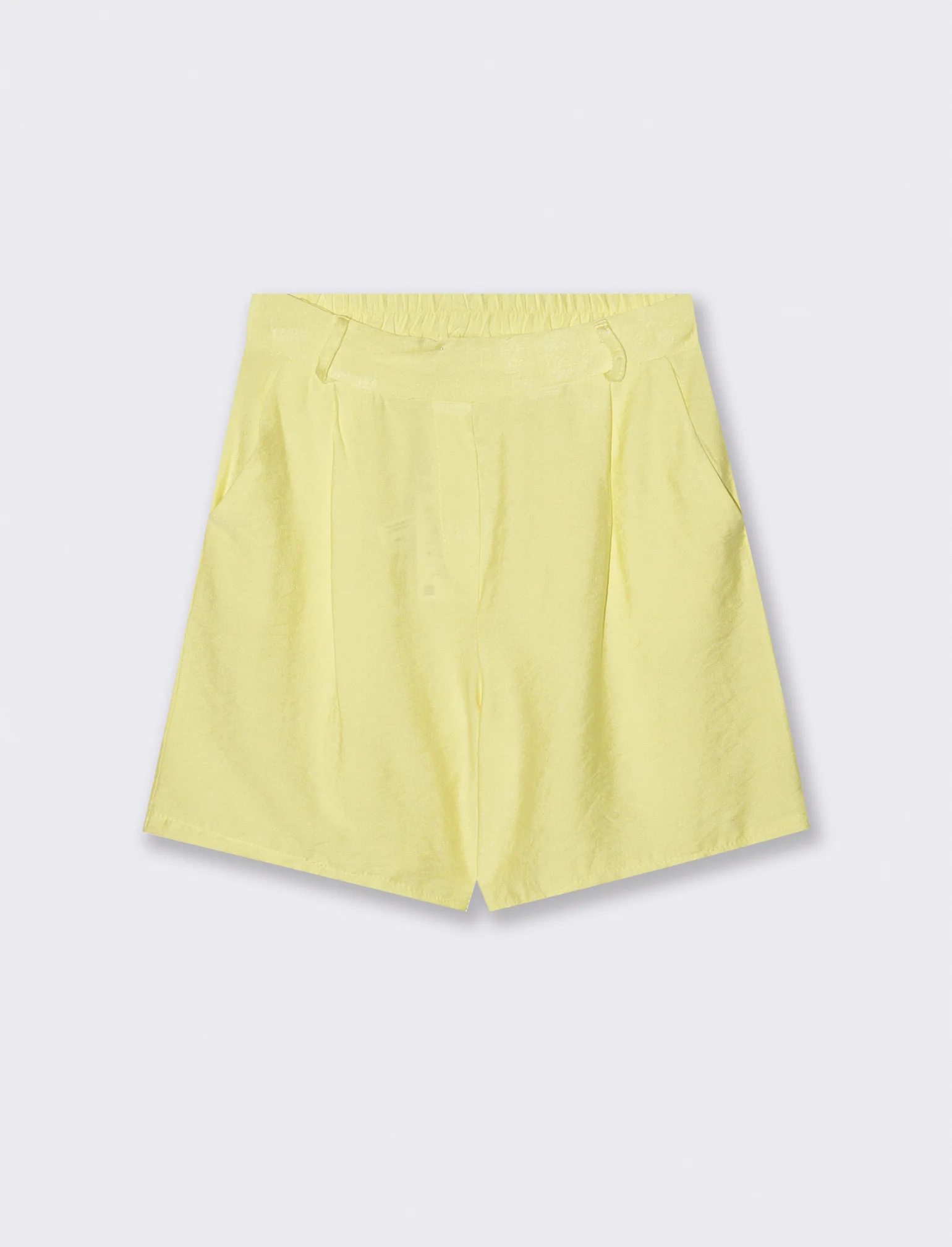 Short con passanti e pinces - Giallo