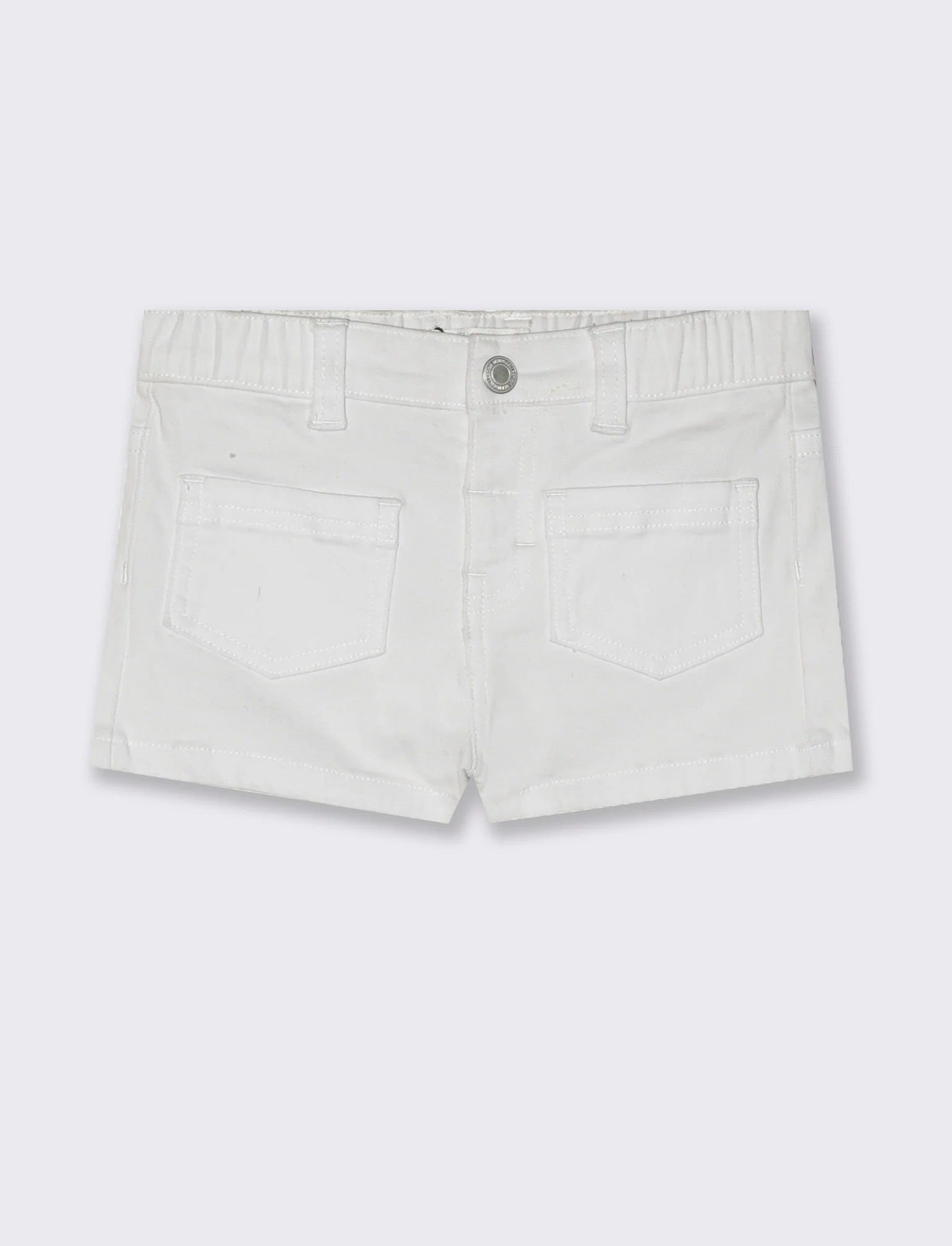 Short con tasche da neonata - Bianco