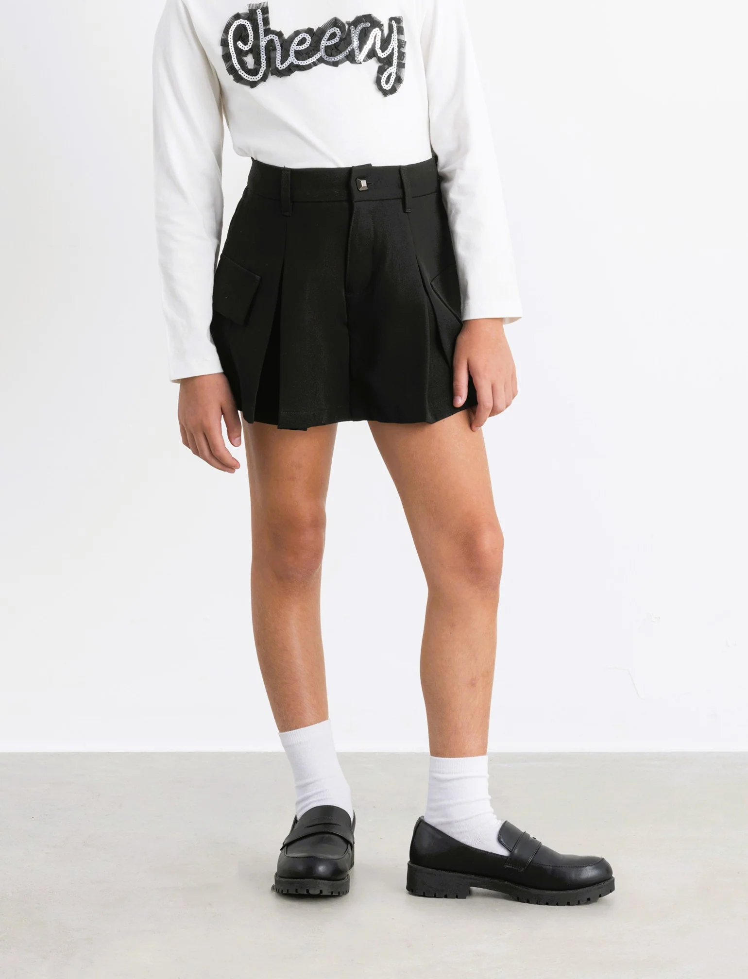 Short da bambina - Nero - Image 3