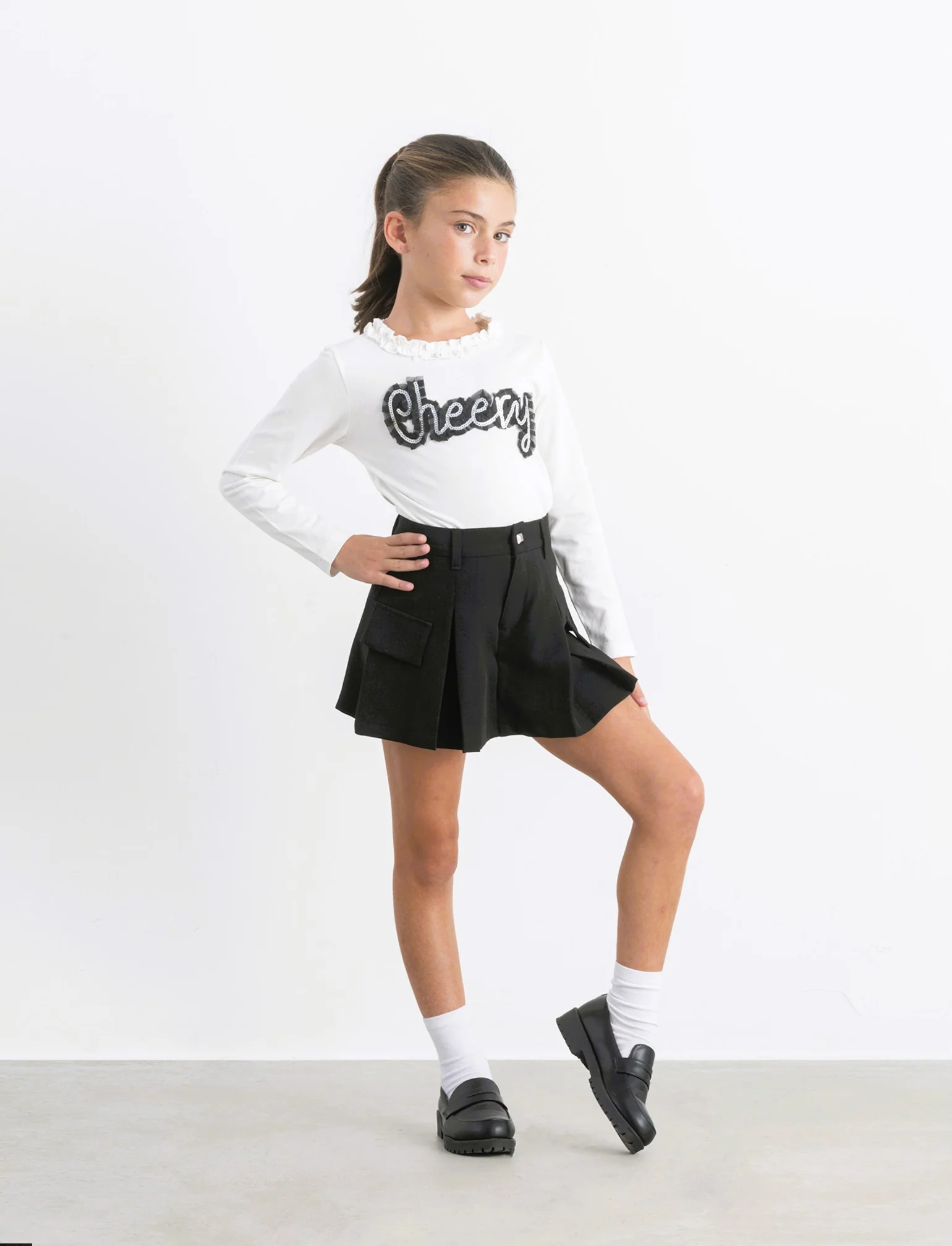 Short da bambina - Nero - Image 4