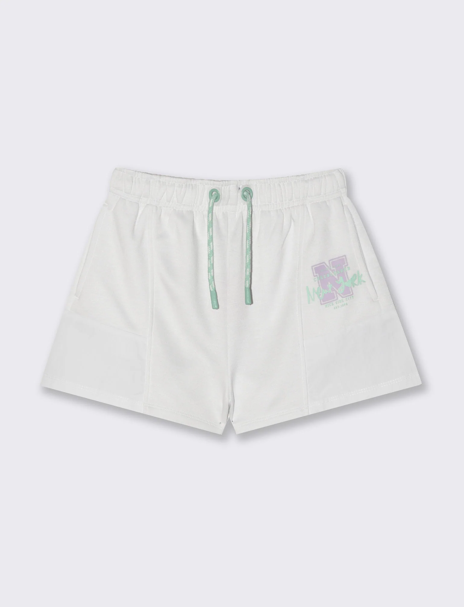 Short da bambina sportivo - Bianco