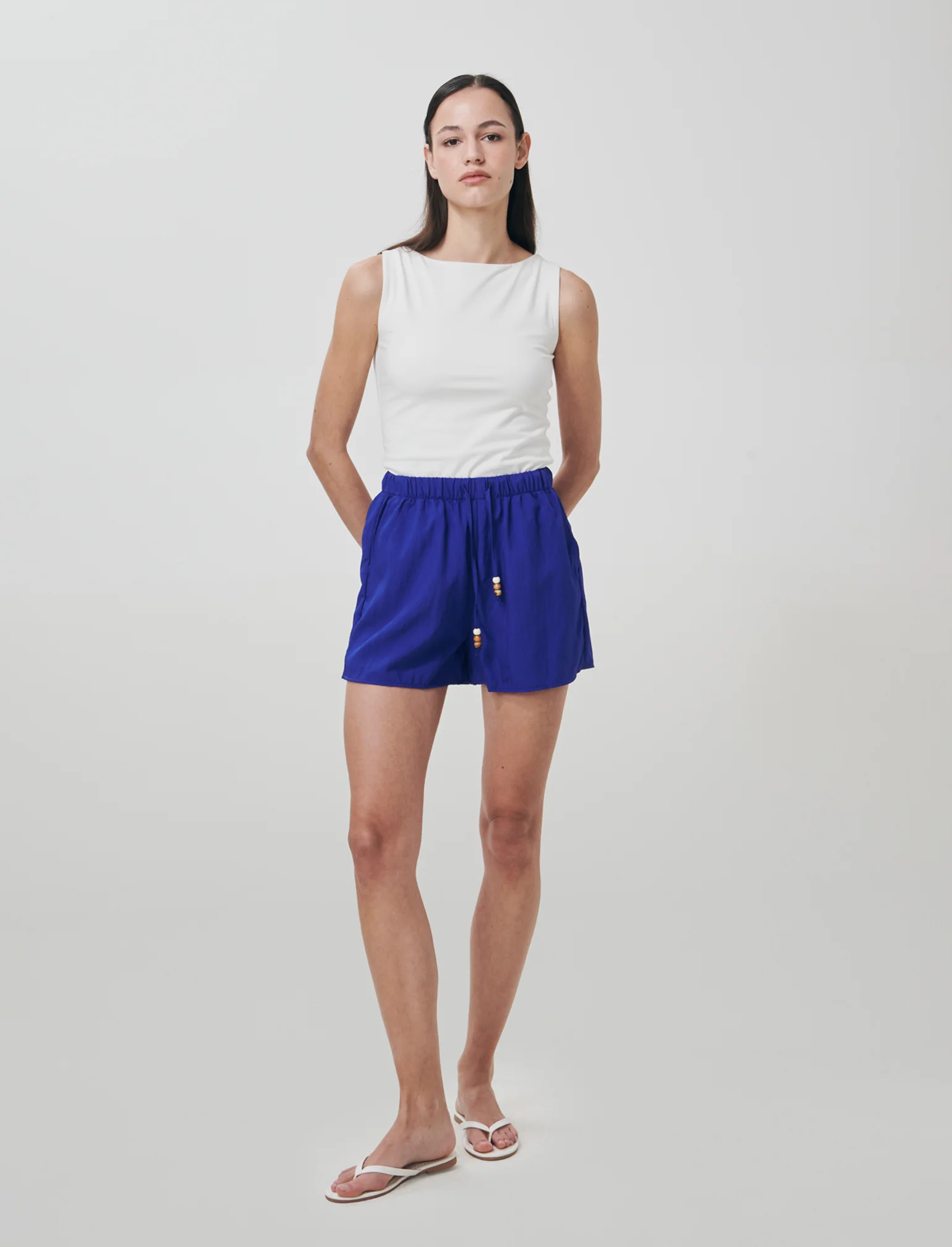 Short elasticizzati con laccetto davanti - Royal
