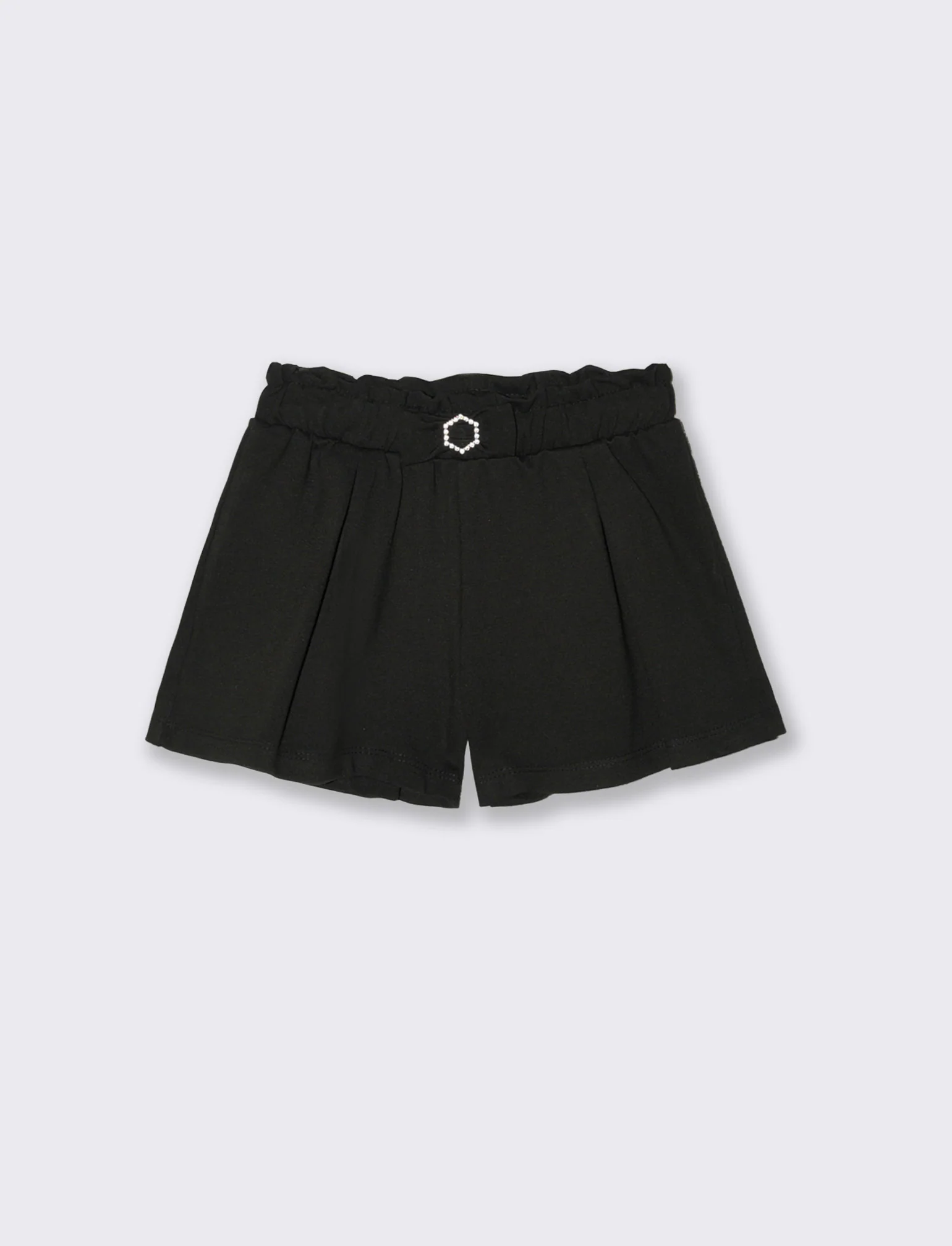 Short elegante in punto milano. - Nero