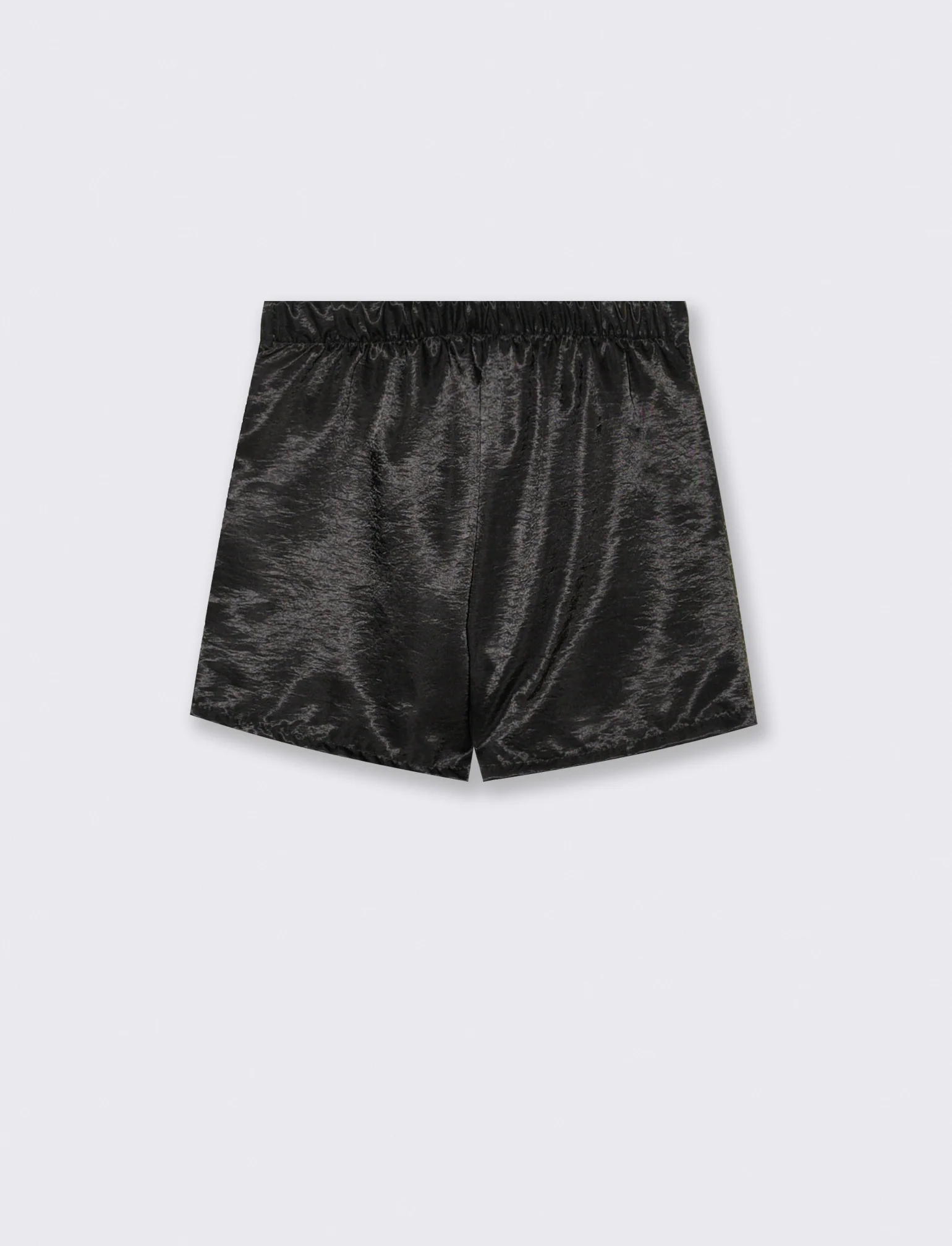 Short elegante in tessuto lucido da bambina. - Nero - Image 2