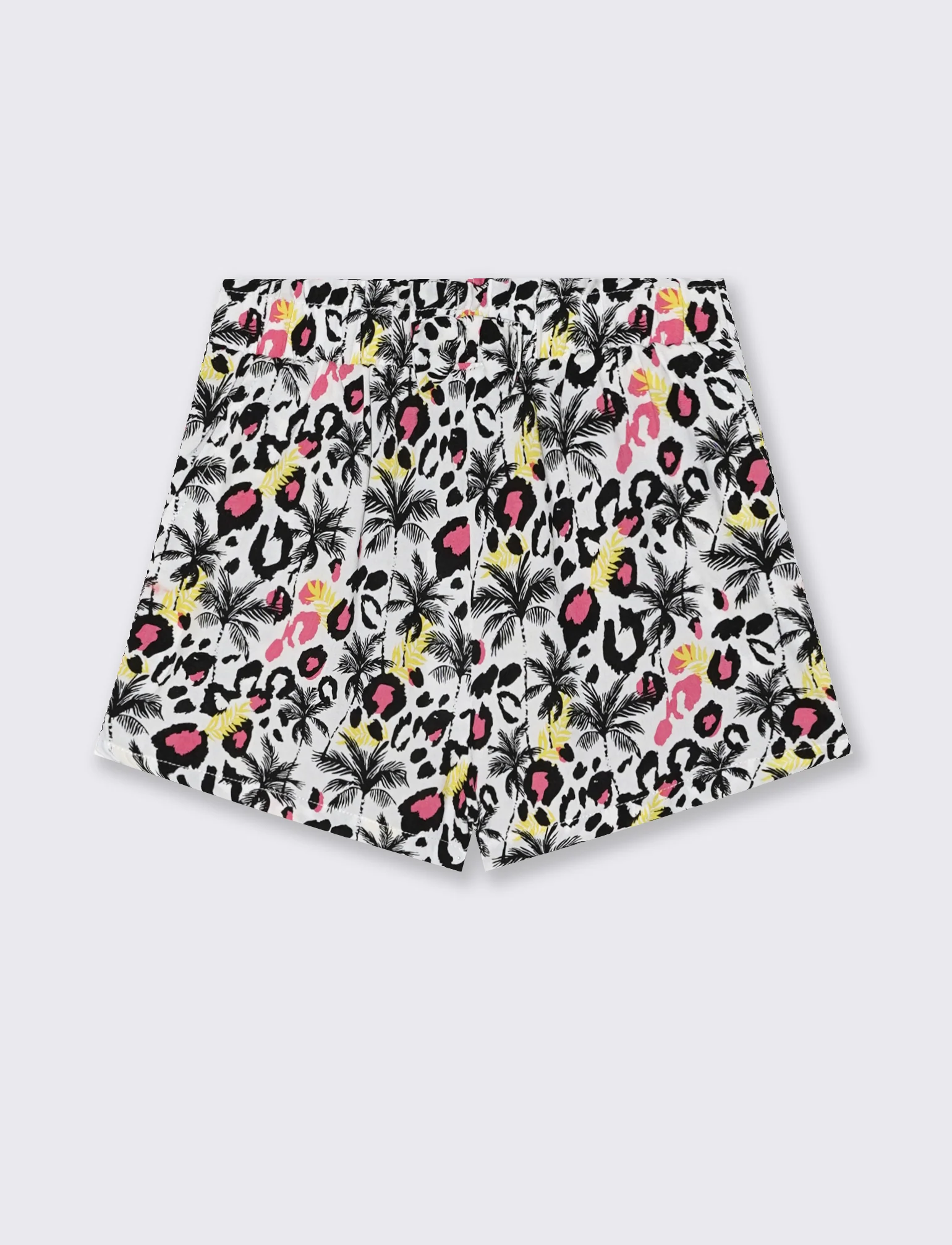Short estivo in viscosa con fiocco - Bianco