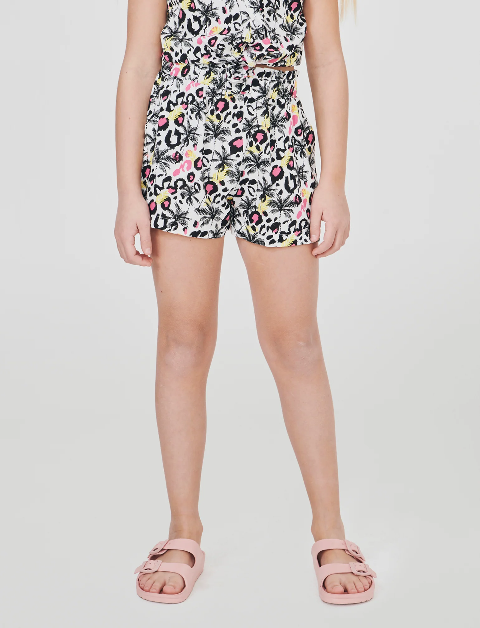 Short estivo in viscosa con fiocco - Bianco - Image 3