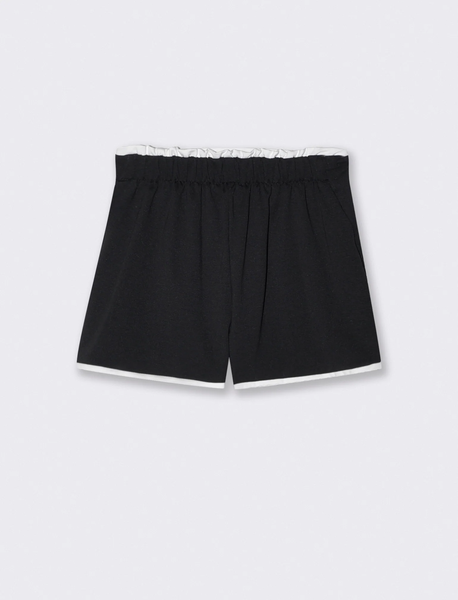 Short finta gonna con pannello anteriore - Nero - Image 2