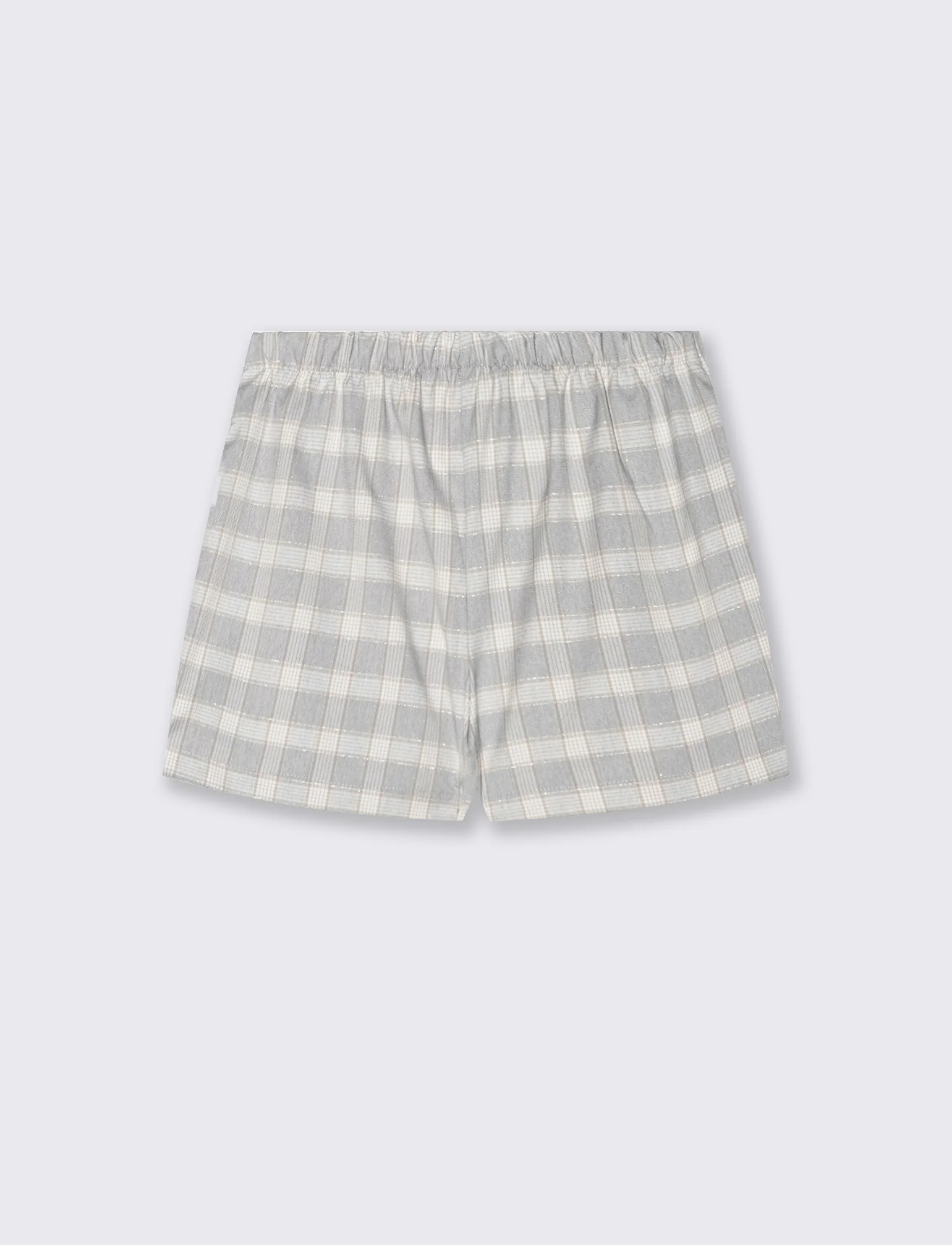 Short finta gonna il leggero tessuto madras - Grigio - Image 2