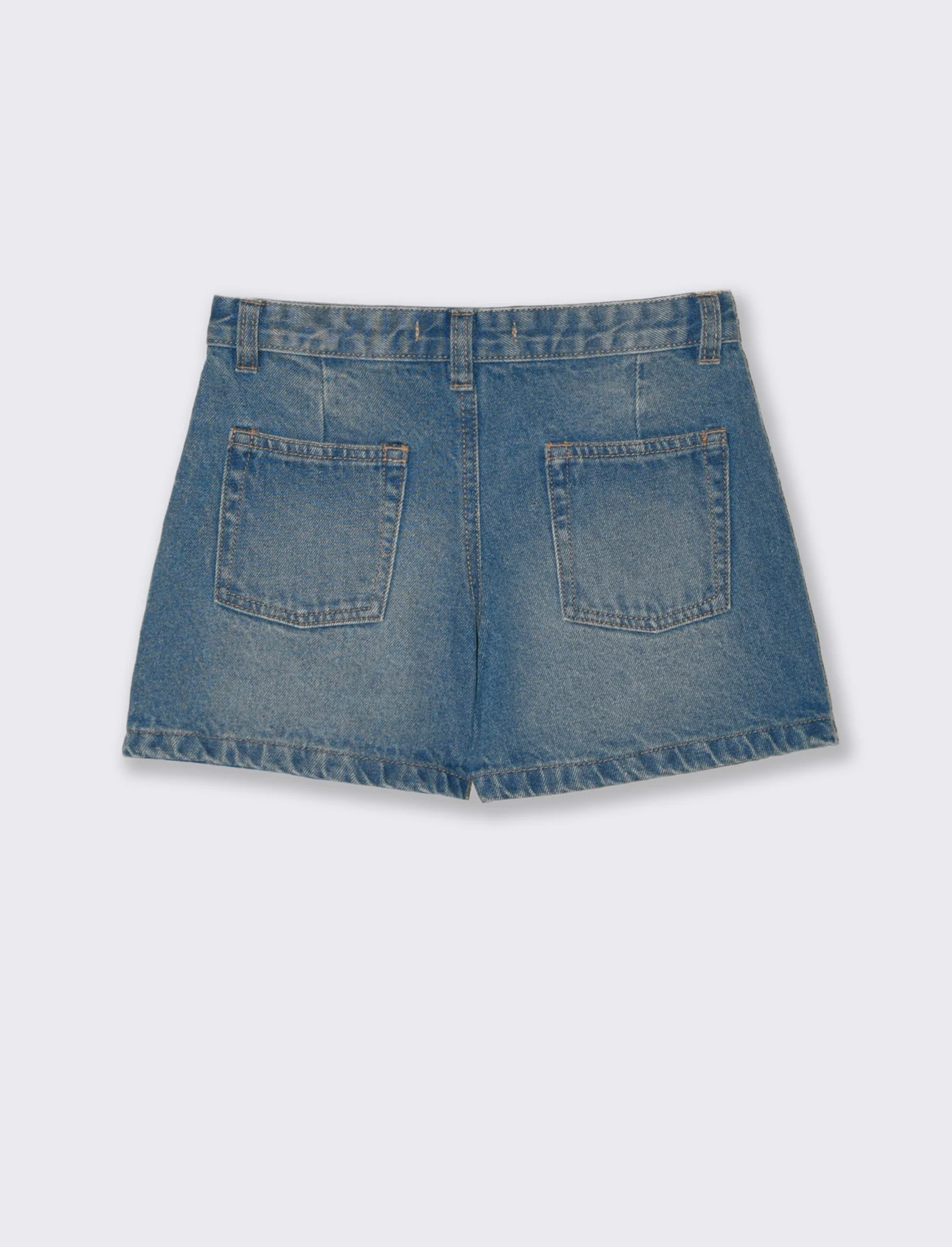 Short finta gonna in denim 100% cotone - Denim - Image 3