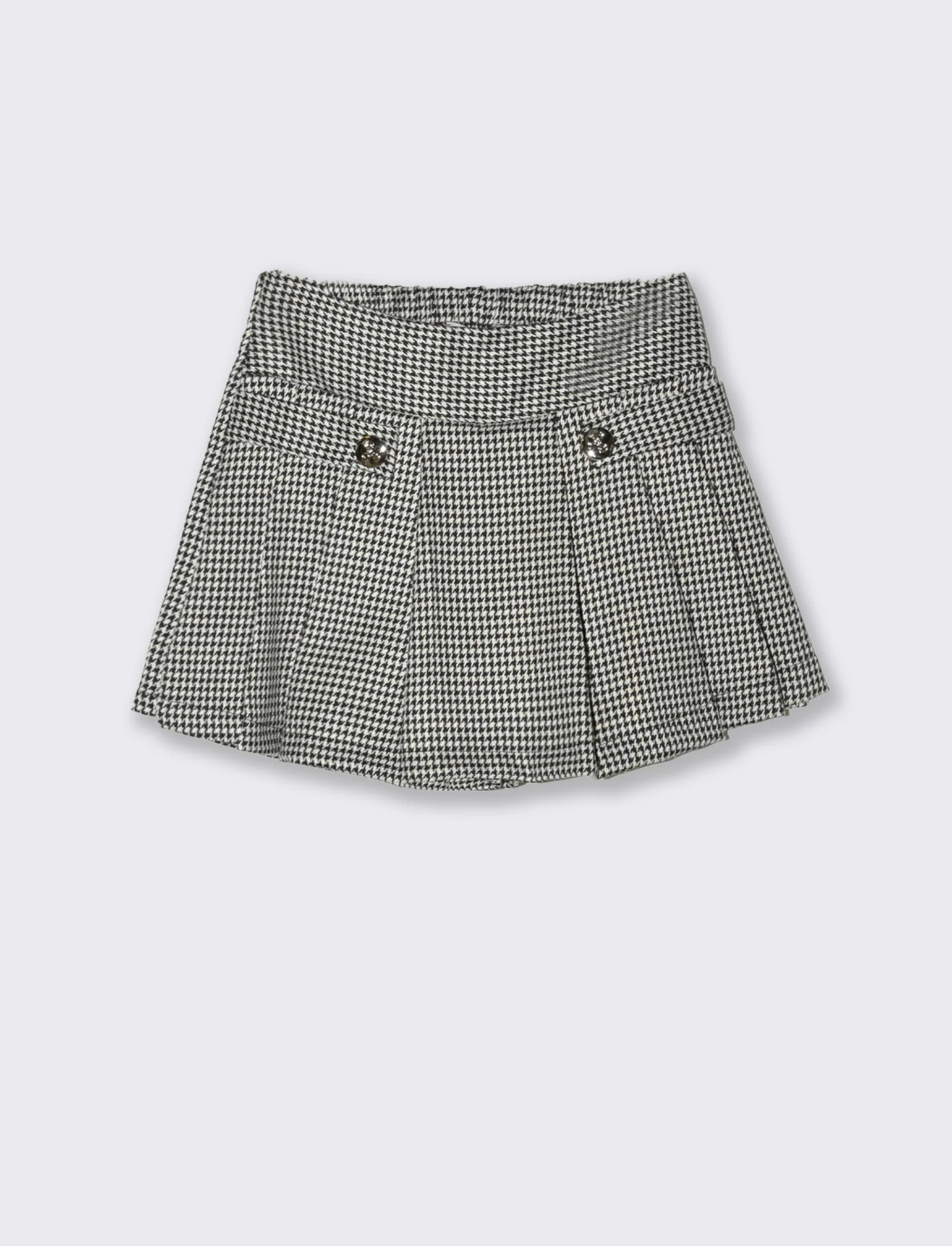 Short finta gonna in pied de poul. - Fantasia - Image 3