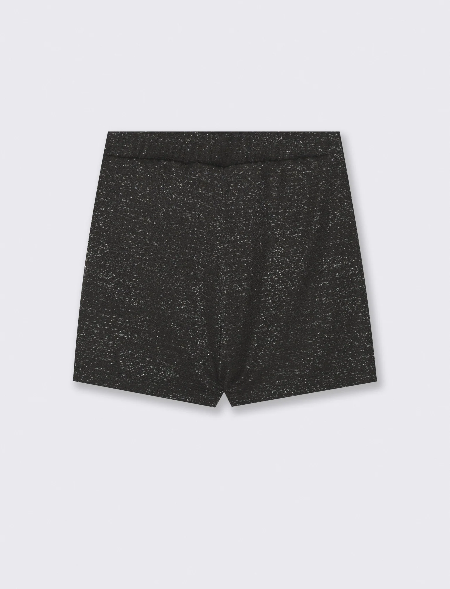 Short finta gonna in punto milano elastico con dettagli in fibra metallica. - Nero - Image 2