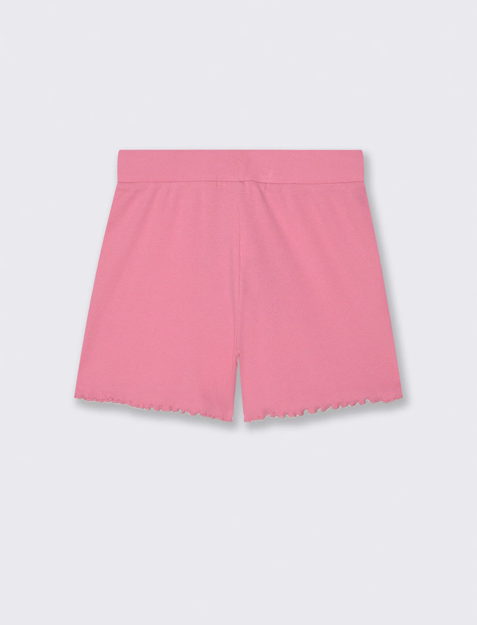 Short in costina elastica con fiocchetto - Rosa big bubble - Image 2