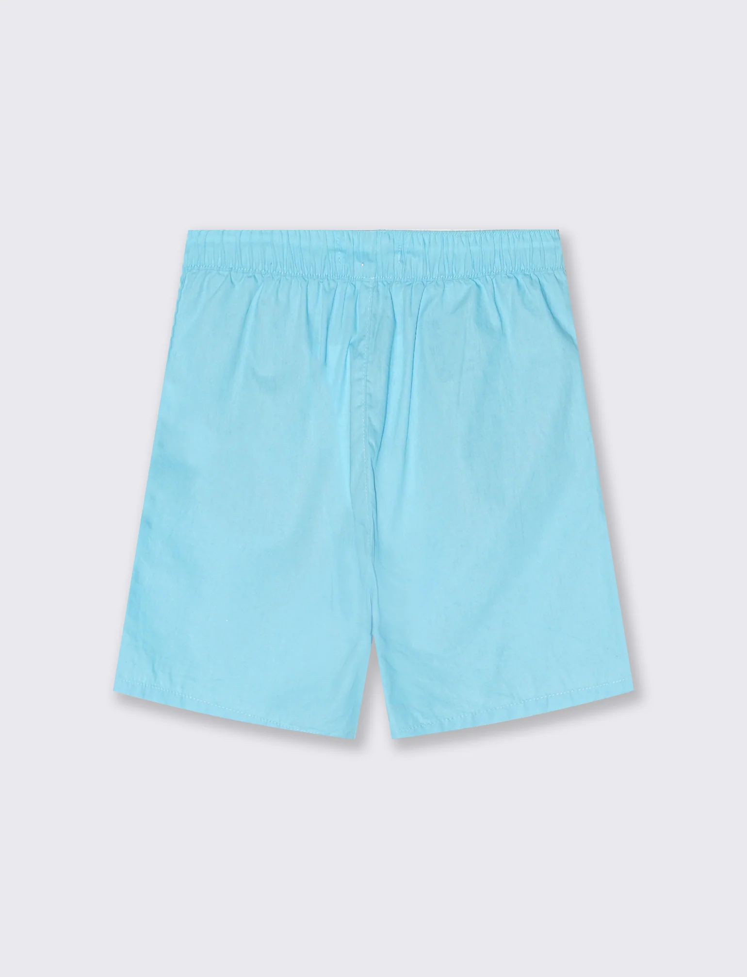 Short in cotone con tagli e lacci vita - Blu - Image 2