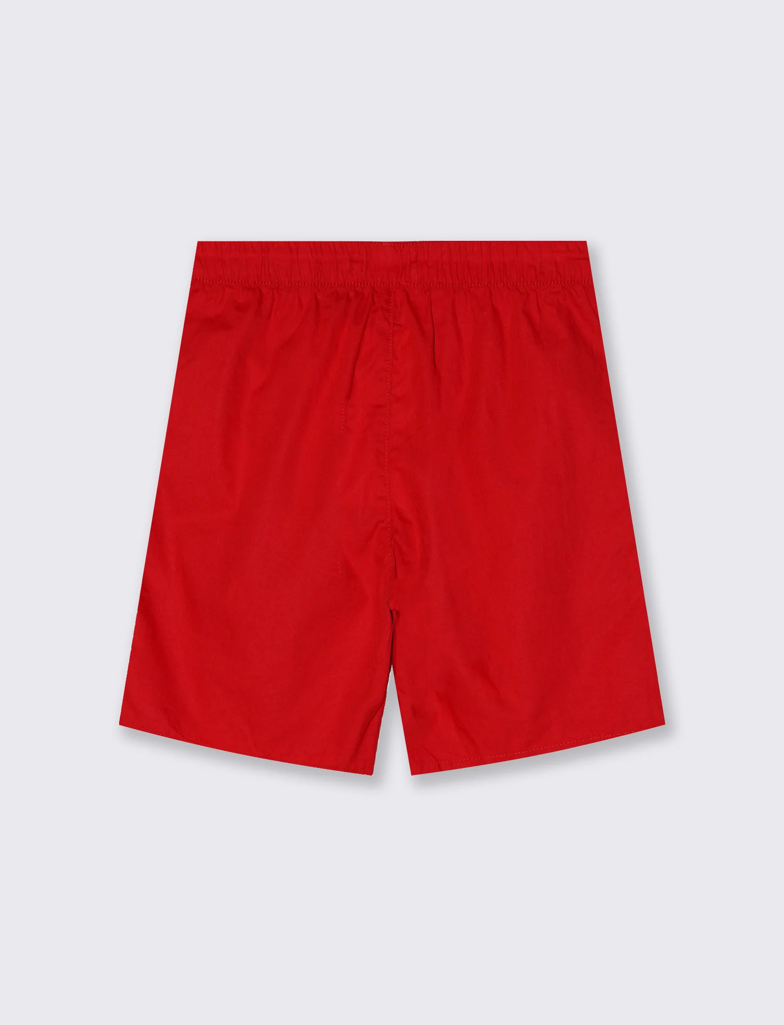 Short in cotone con tagli e lacci vita - Rosso - Image 2